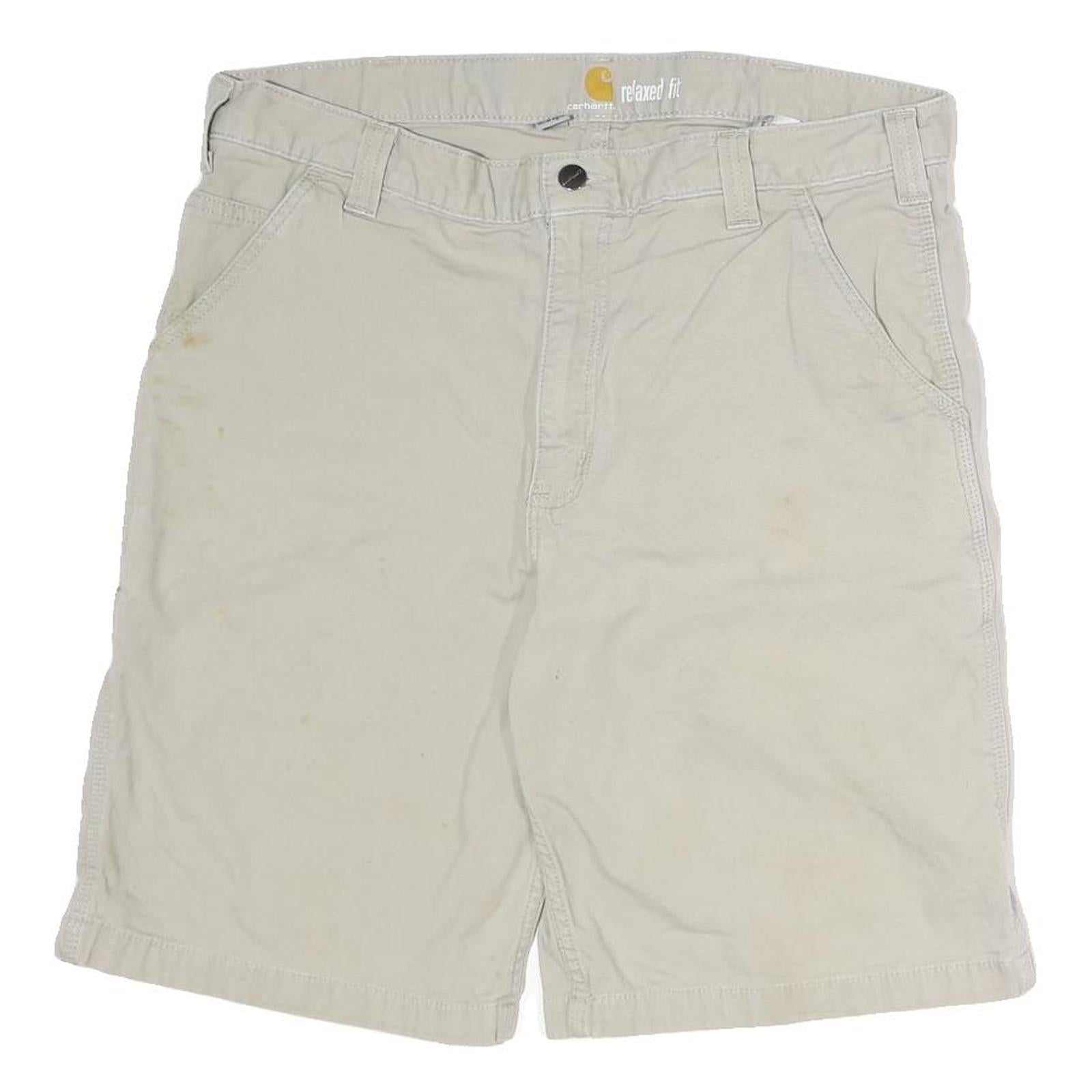 CARHARTT Mens Shorts Beige Casual Relaxed Fit M W36 Durable Workwear Refurbished - N/A refurbished available on Cerqular