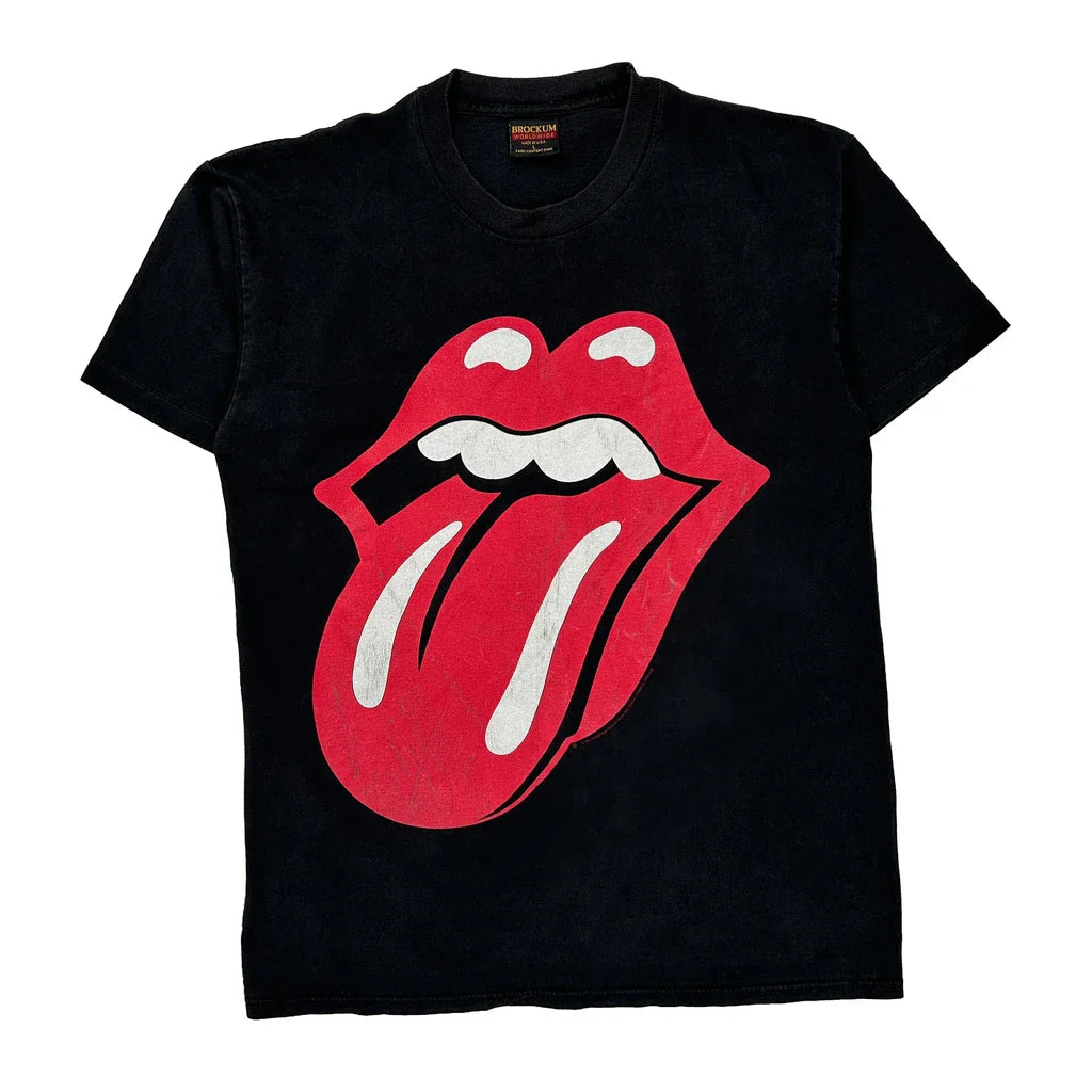 Rolling Stones World Tour 94/95 Voodoo Lounge Brockum Single Stitch T-Shirt - Large Black Cotton Refurbished - Thrifted (note: this is a term often used to describe second- refurbished available on Cerqular