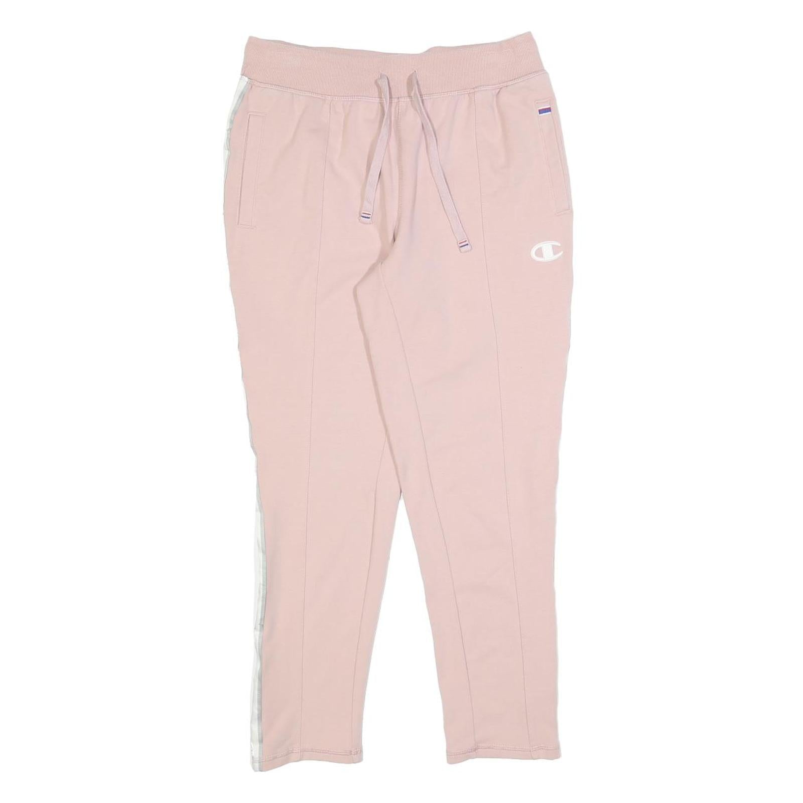 CHAMPION Womens Joggers Pink & White Slim Tapered S W26 L24 Cotton Blend Refurbished - N/A refurbished available on Cerqular