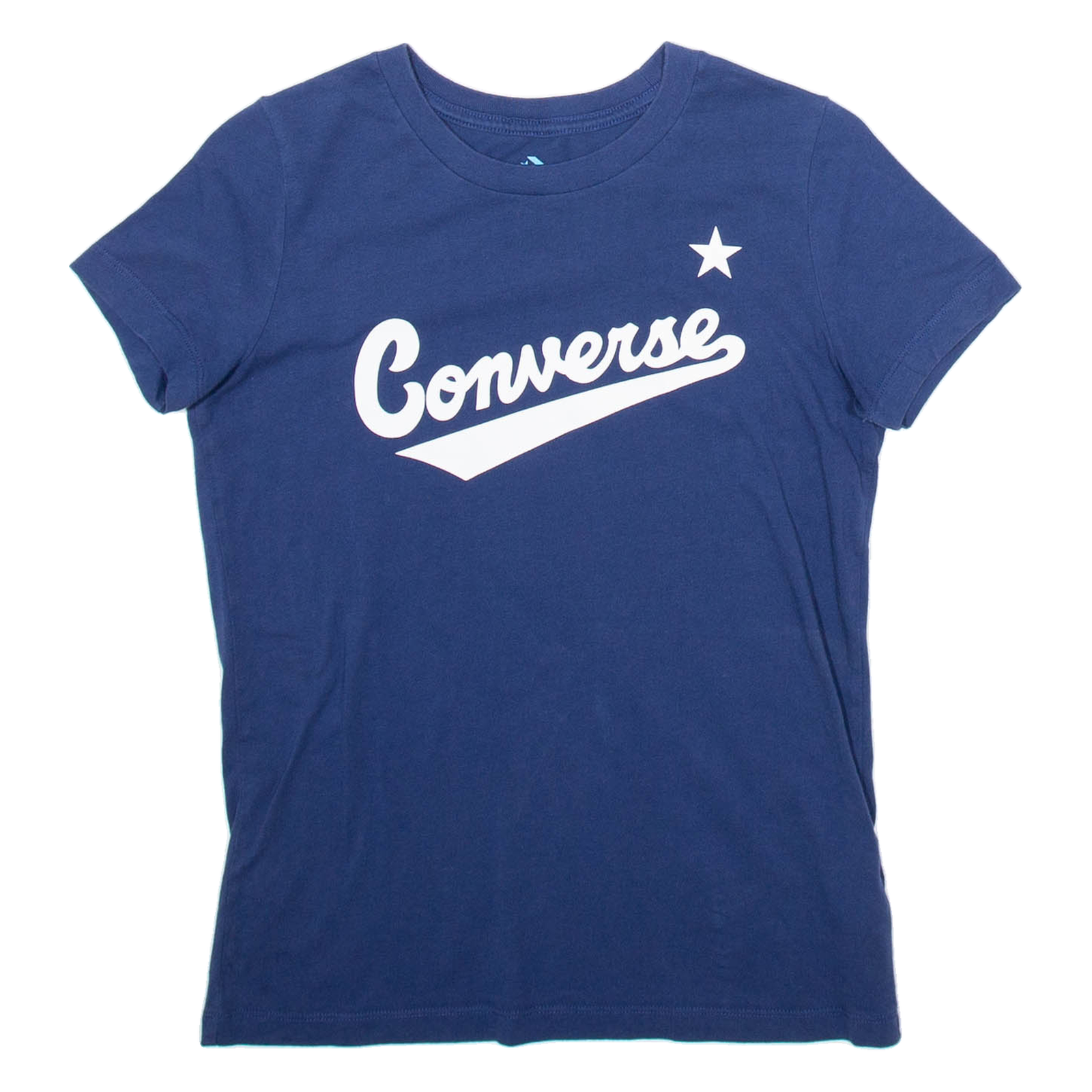 CONVERSE Womens T-Shirt Blue XXS Refurbished - N/A refurbished available on Cerqular