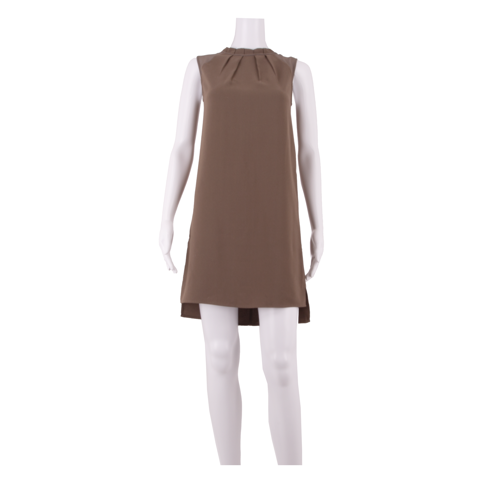 ALL SAINTS Womens Shift Dress Brown Sleeveless Knee Length S Refurbished - N/A refurbished available on Cerqular