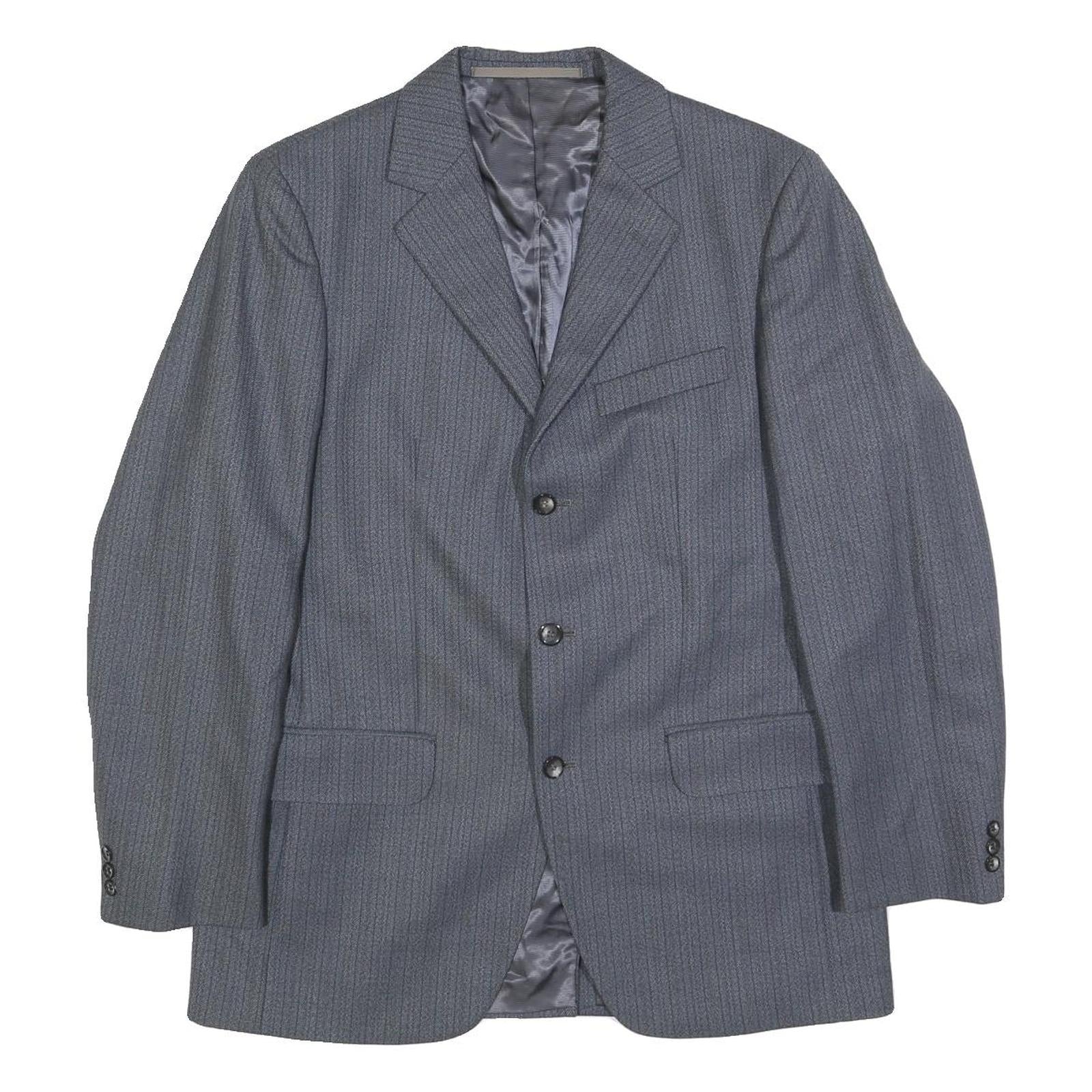 Buy RITEX Mens Grey Wool Pinstripe Jacket M Woven Button Closure Classic Tailored Refurbished - $48.09 RITEX Mens Grey Wool Pinstripe Jacket M Woven Button Closure Classic Tailored Refurbished - N/A refurbished available on Cerqular