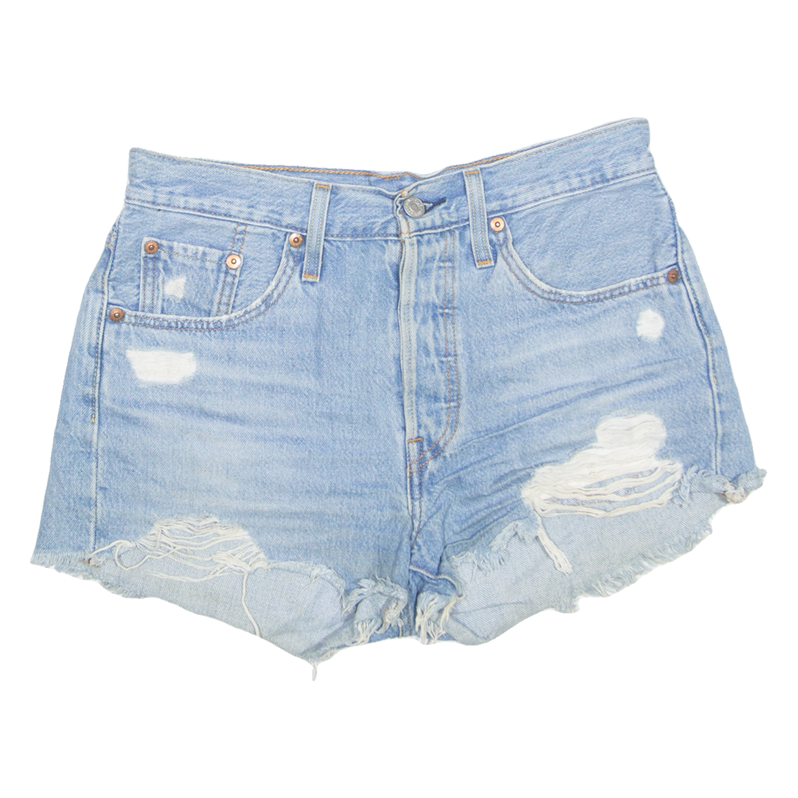 LEVI'S Cut Off 501 Womens Denim Shorts Blue S W28 Refurbished - N/A refurbished available on Cerqular