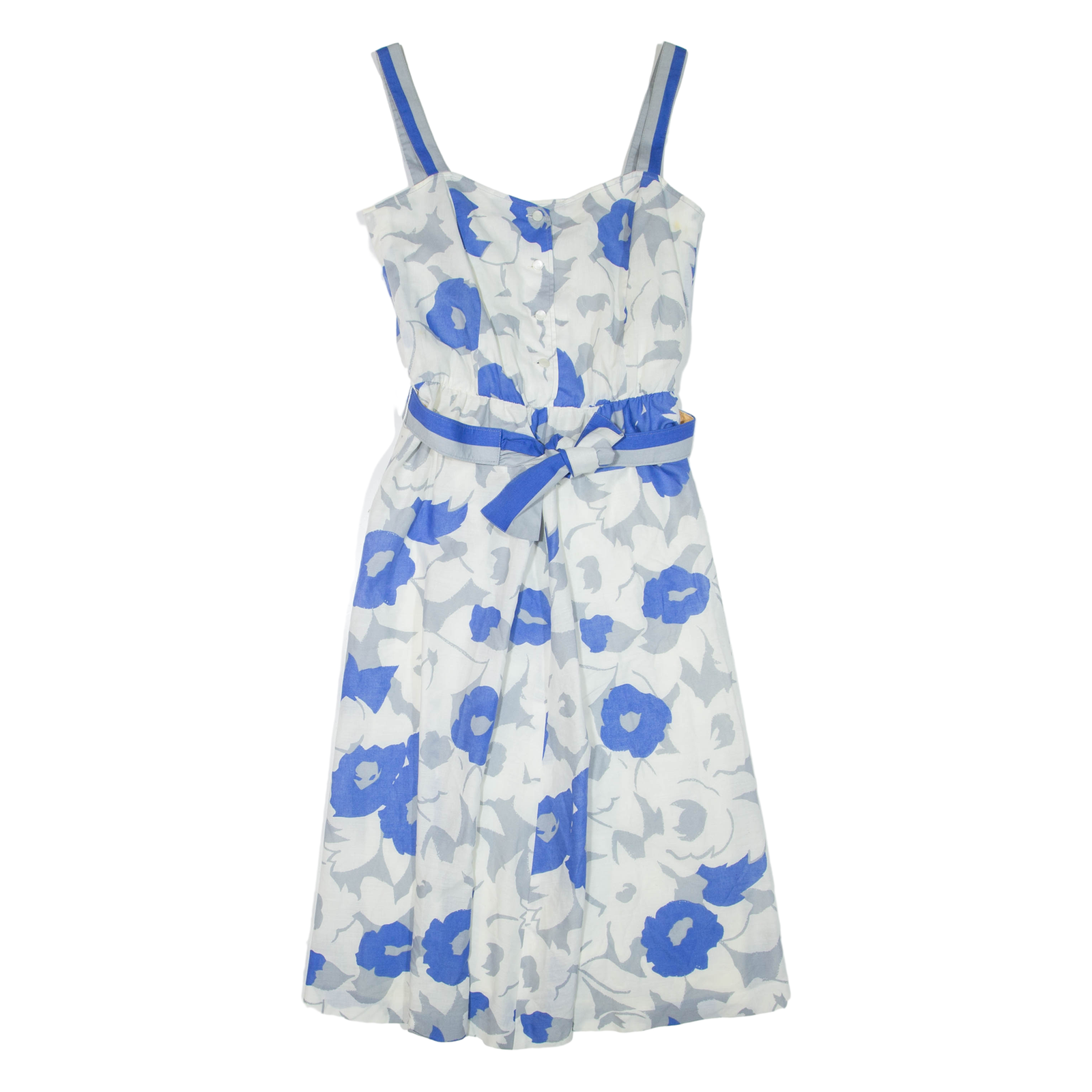 FINK MODELL Womens Day Dress White Floral Sleeveless Knee Length S Refurbished - N/A refurbished available on Cerqular