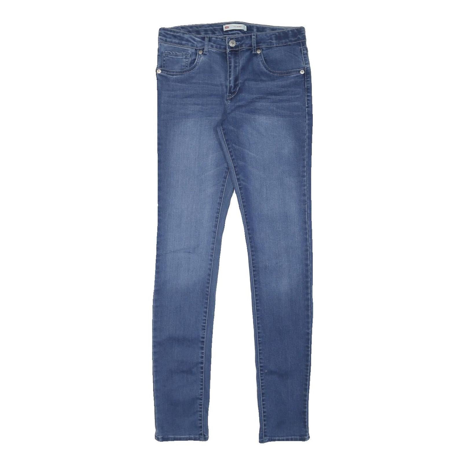 LEVI'S 711 Womens Slim Blue Denim Medium Wash Jeans W28 L31 Stretch Cotton Refurbished - N/A refurbished available on Cerqular