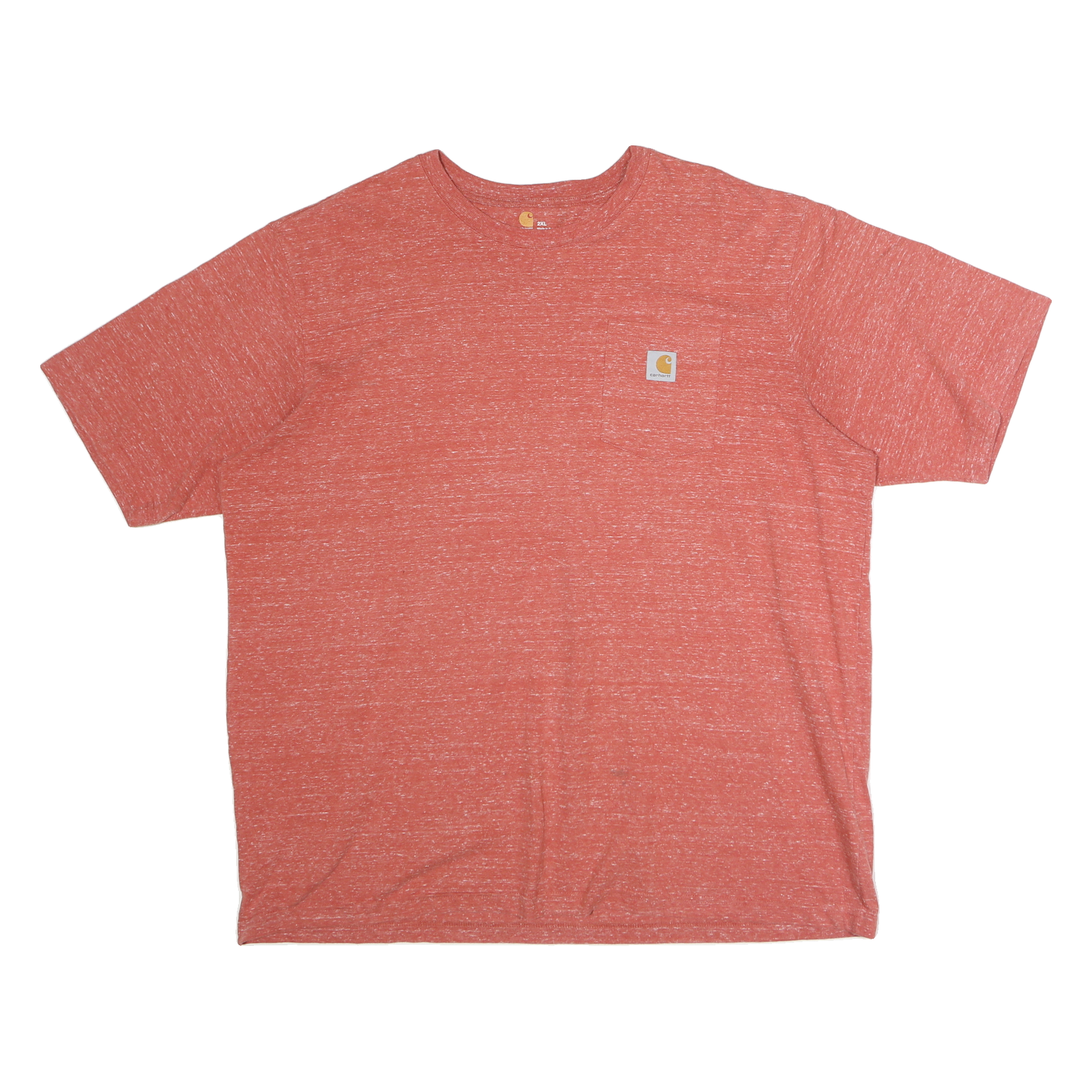 CARHARTT Mens Red Heathered Pocket T-Shirt 2XL Short Sleeve Crew Neck Casual Refurbished - N/A refurbished available on Cerqular