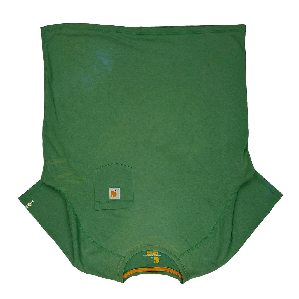 Relaxed Fit Carhartt T-Shirt - XL Green Cotton Refurbished - Thrifted (note: this is a term often used to describe second- refurbished available on Cerqular