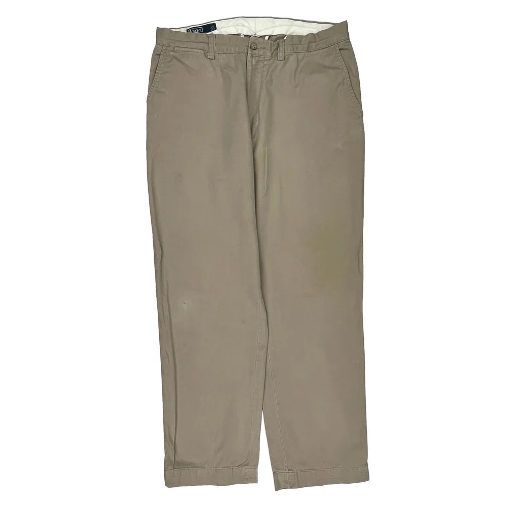 Polo By Ralph Lauren Chinos - 36W 30L Beige Cotton Refurbished - Thrifted (note: this is a term often used to describe second- refurbished available on Cerqular