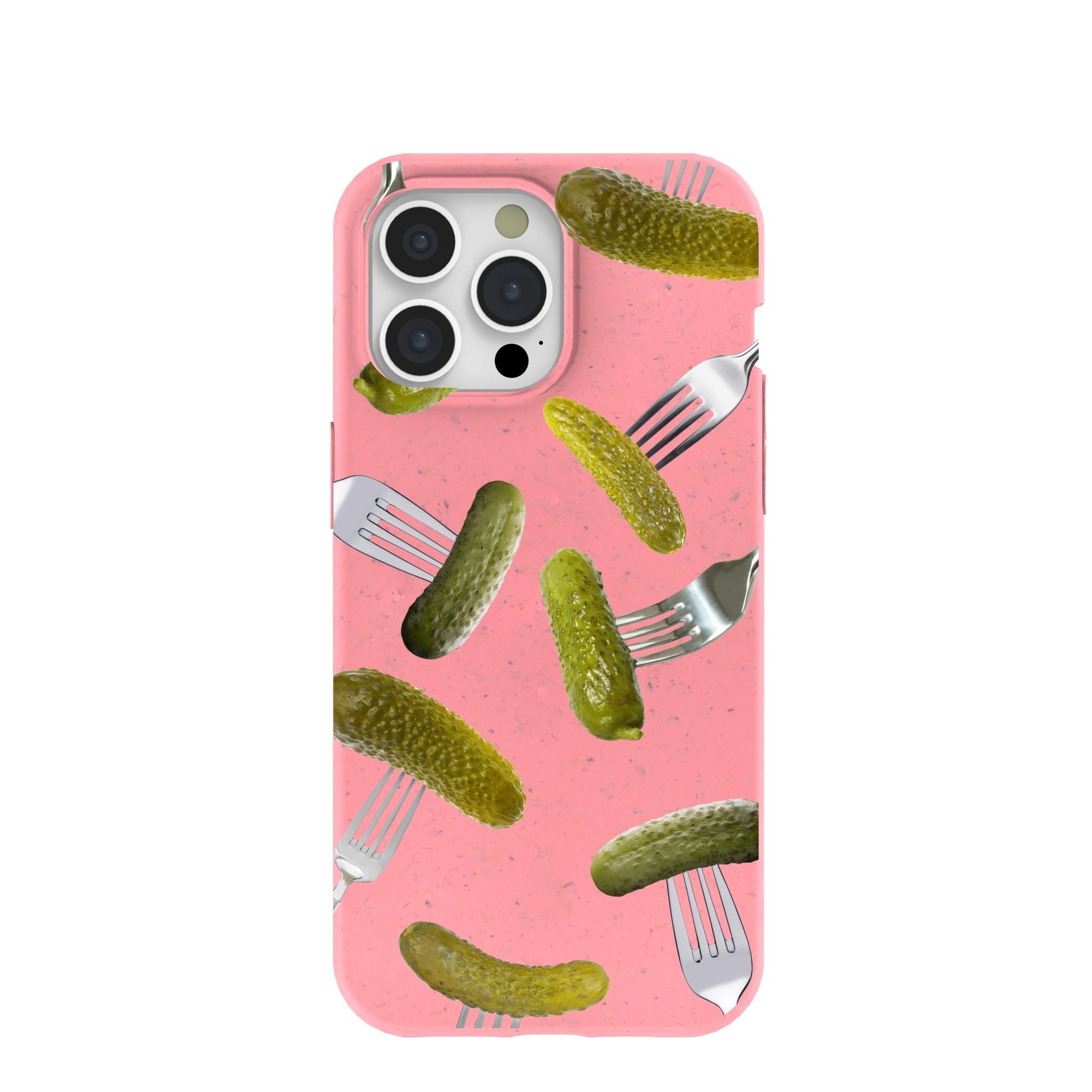 Bubblegum Pink Pickle Party iPhone 15 Pro Max Case Refurbished - Pela Case refurbished available on Cerqular