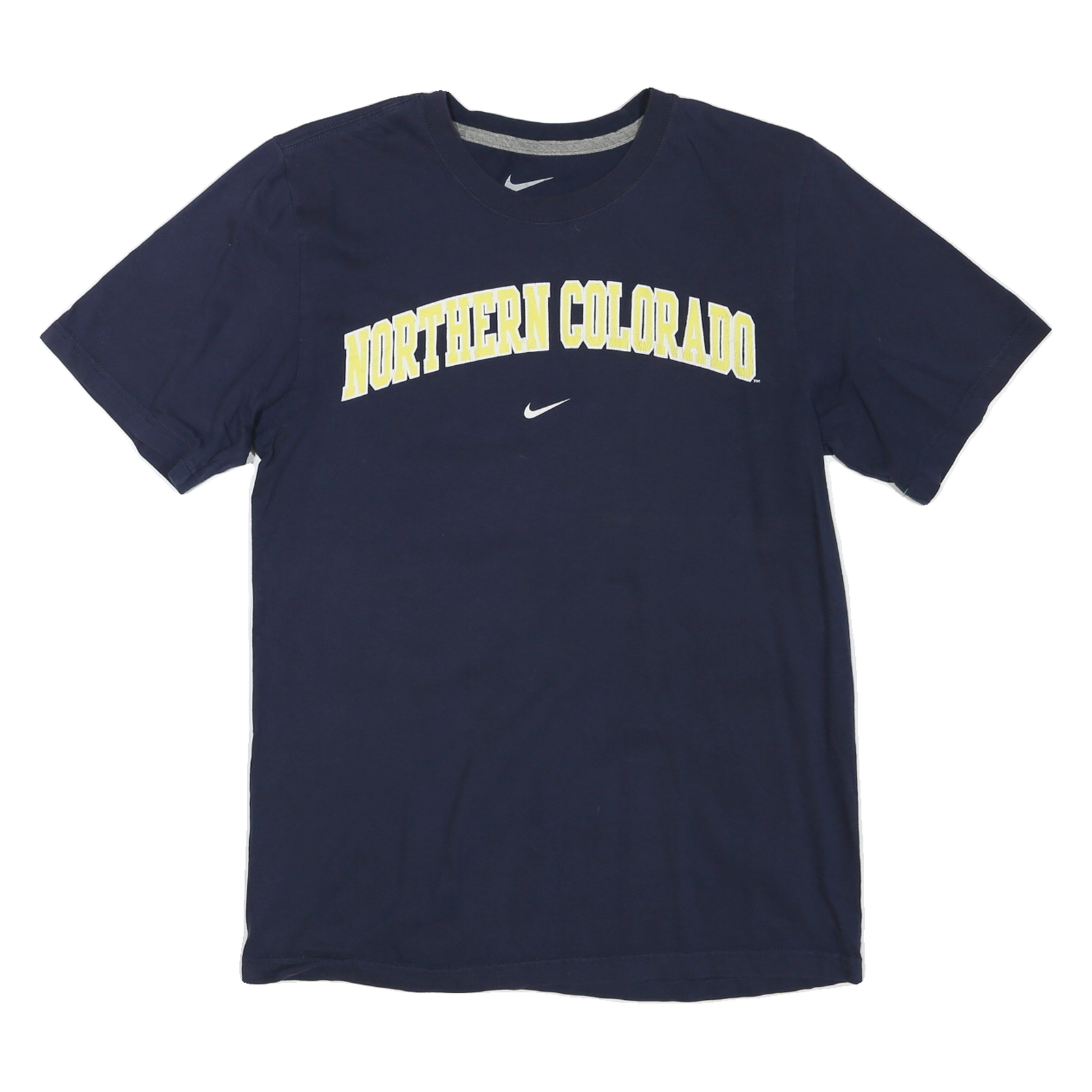 Buy NIKE Mens Navy Blue Northern Colorado Cotton Blend T-Shirt S Short Sleeve Crew Refurbished - $18.19 NIKE Mens Navy Blue Northern Colorado Cotton Blend T-Shirt S Short Sleeve Crew Refurbished - N/A refurbished available on Cerqular