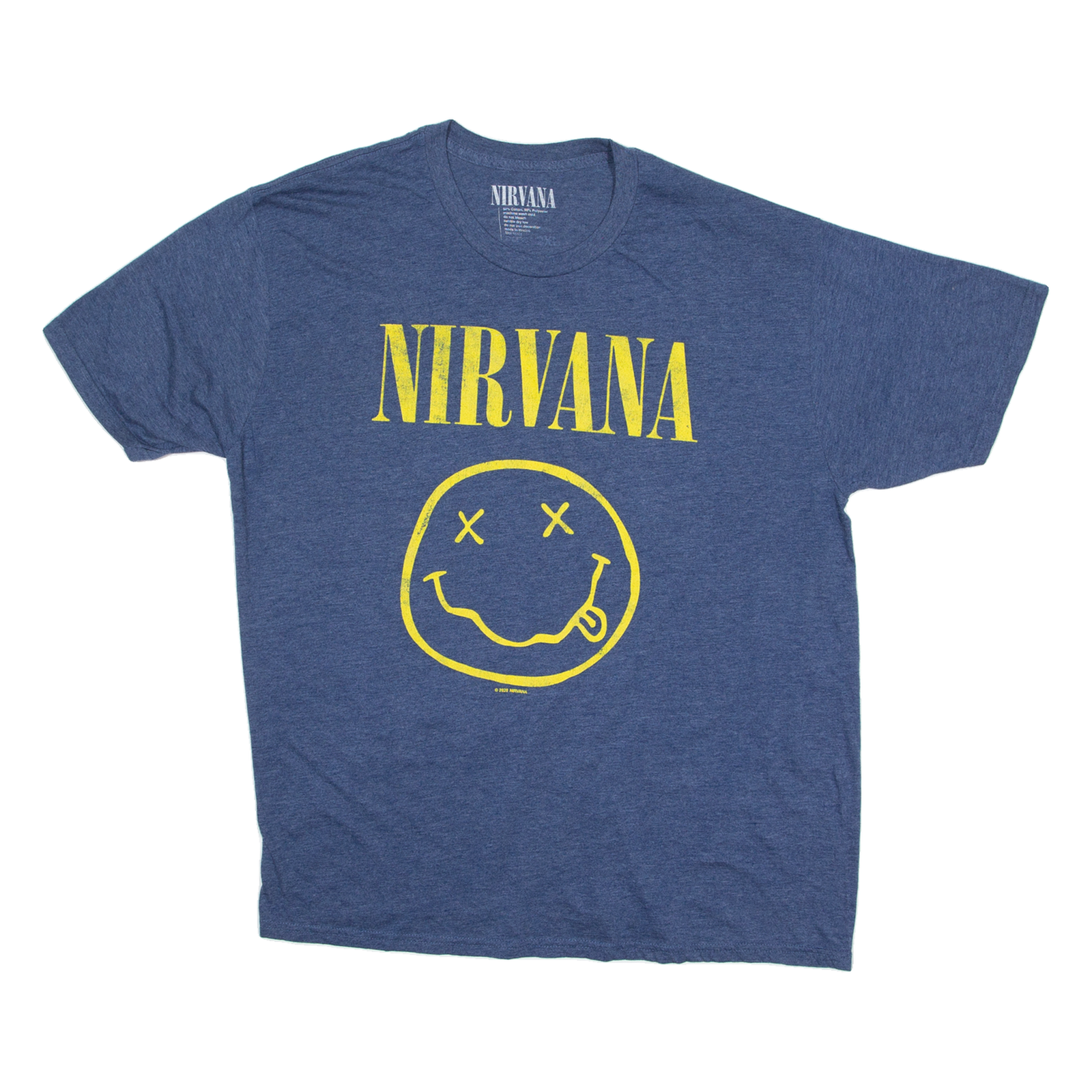 NIRVANA Mens Band T-Shirt Blue XL Refurbished - N/A refurbished available on Cerqular