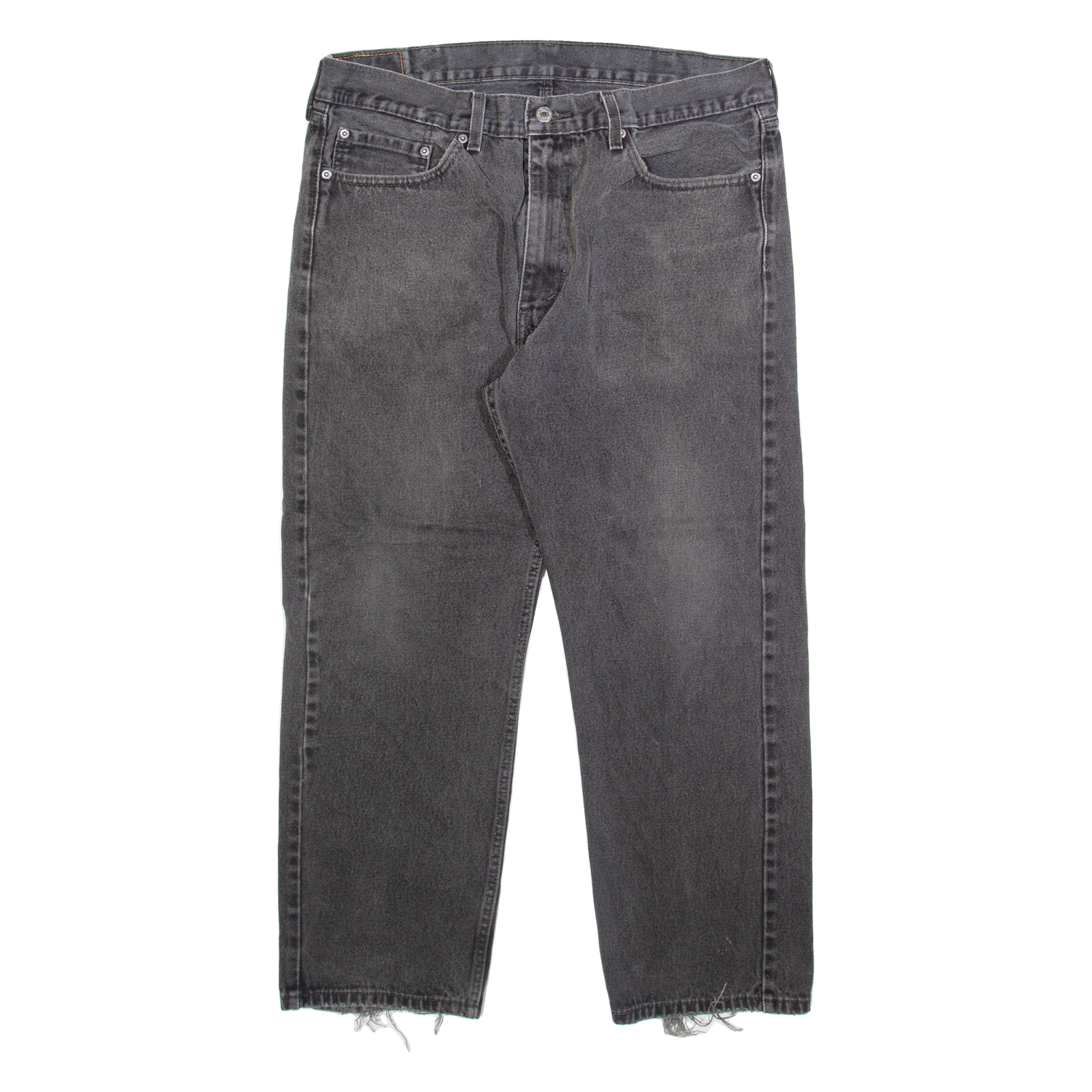 LEVI'S 505 Jeans Mens Grey Regular Straight Stone Wash W38 L29 Refurbished - N/A refurbished available on Cerqular