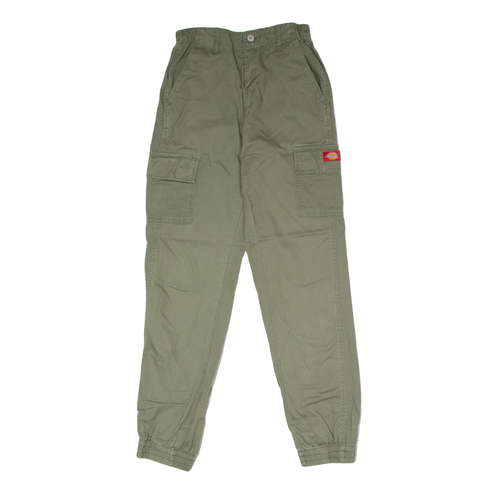 DICKIES Cuffed Cargo Workwear Womens Twill Trousers Green Slim Tapered W24 L29 Refurbished - N/A refurbished available on Cerqular