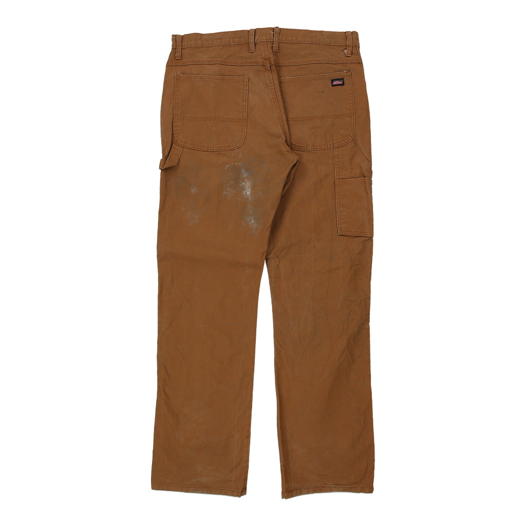 Dickies Carpenter Trousers - 37W 34L Brown Cotton Refurbished - Thrifted (note: this is a term often used to describe second- refurbished available on Cerqular