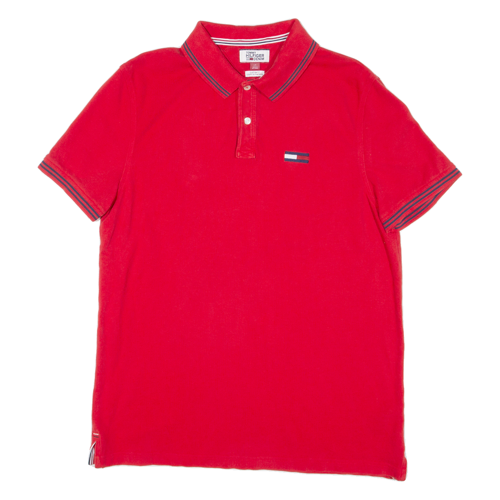 TOMMY HILFIGER Custom Fit Mens Polo Shirt Red L Refurbished - N/A refurbished available on Cerqular