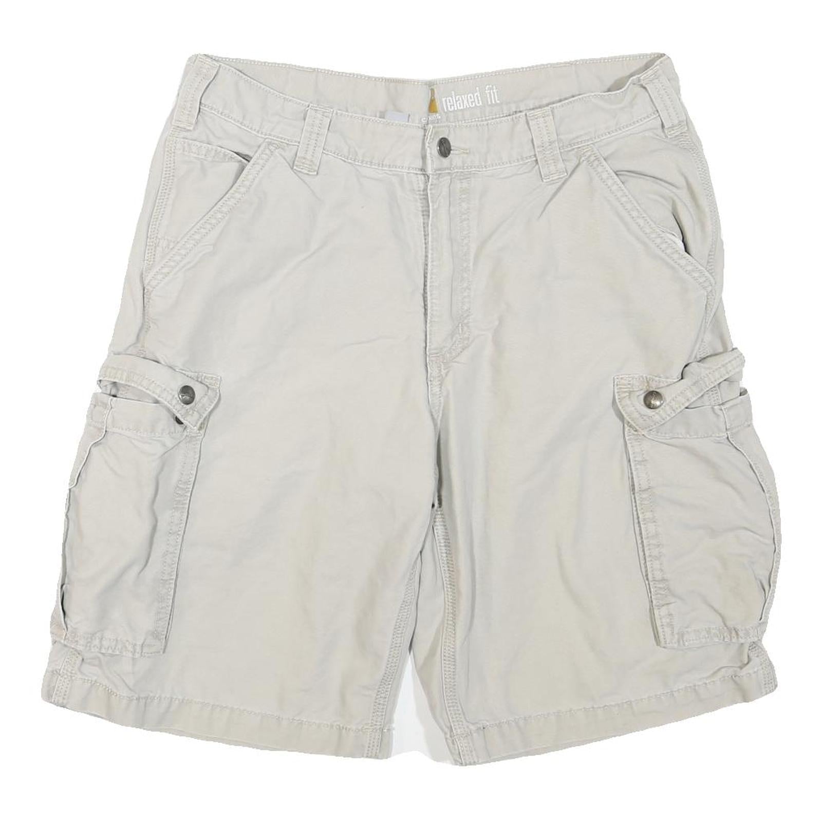 CARHARTT Mens Shorts Beige Relaxed Fit Cargo M W34 Utility Workwear Refurbished - N/A refurbished available on Cerqular