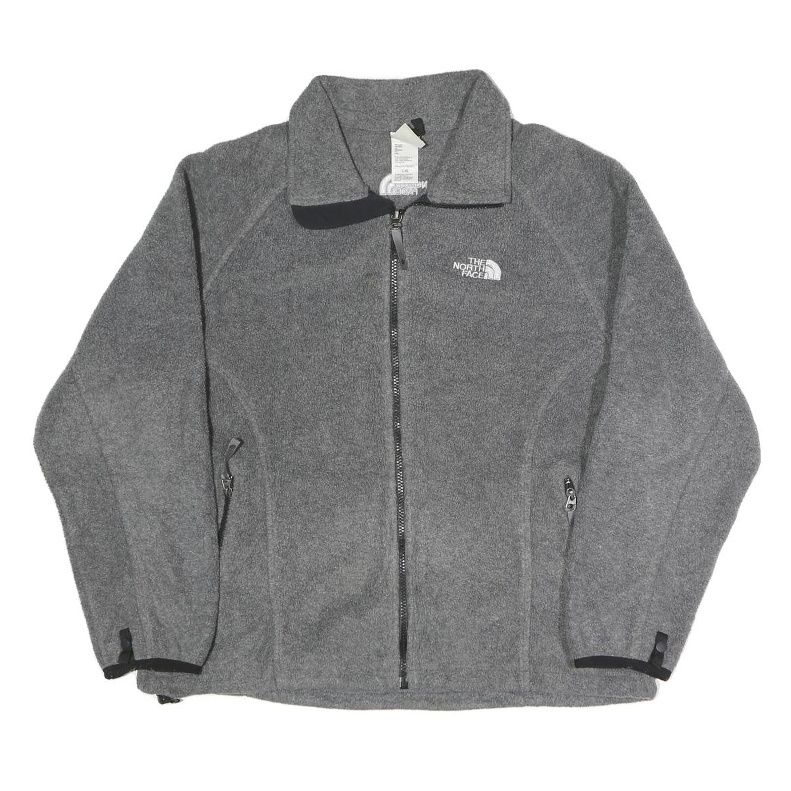 THE NORTH FACE Womens Grey Jacket L Polyester Blend Plain Zip Warm Casual Refurbished - N/A refurbished available on Cerqular