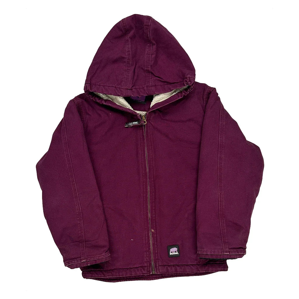 Berne Jacket - Small Burgundy Cotton Refurbished - Thrifted (note: this is a term often used to describe second- refurbished available on Cerqular