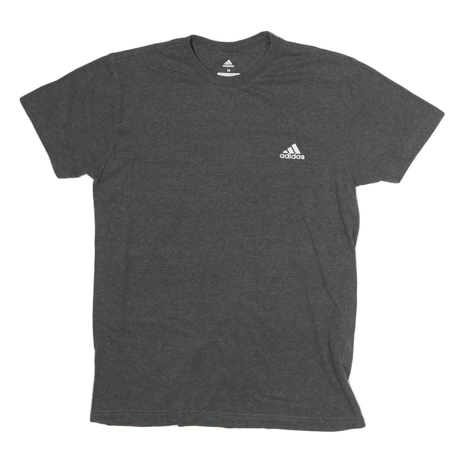 ADIDAS Mens Grey Plain T-Shirt M Short Sleeve Crew Neck Casual Sportswear Refurbished - N/A refurbished available on Cerqular