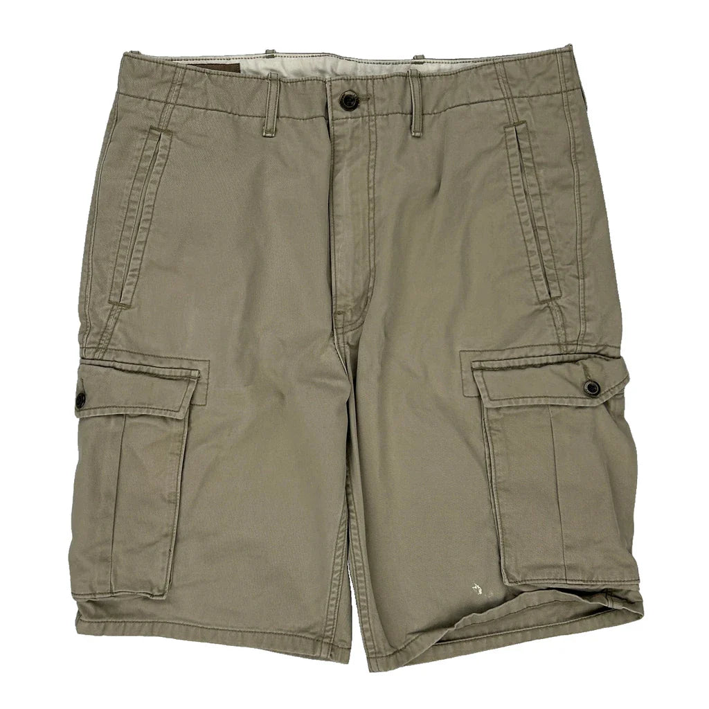 Buy Levis Cargo Shorts - 34W 10L Khaki Cotton Refurbished - $28.13 Levis Cargo Shorts - 34W 10L Khaki Cotton Refurbished - Thrifted (note: this is a term often used to describe second- refurbished available on Cerqular