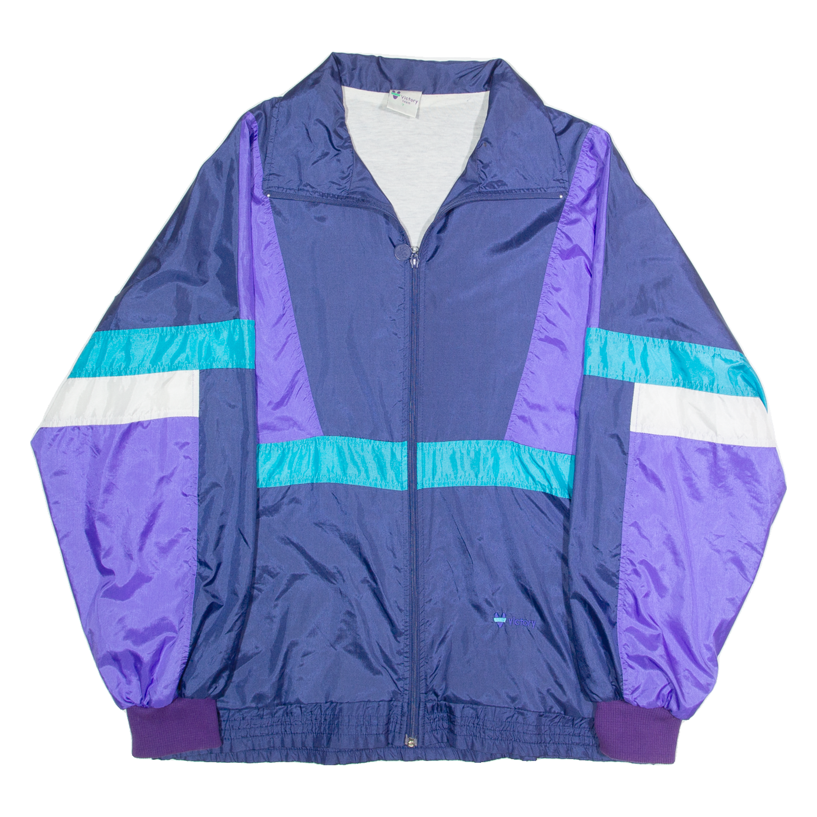 VICTORY TEAM Mens Track Jacket Purple Nylon XL Refurbished - N/A refurbished available on Cerqular