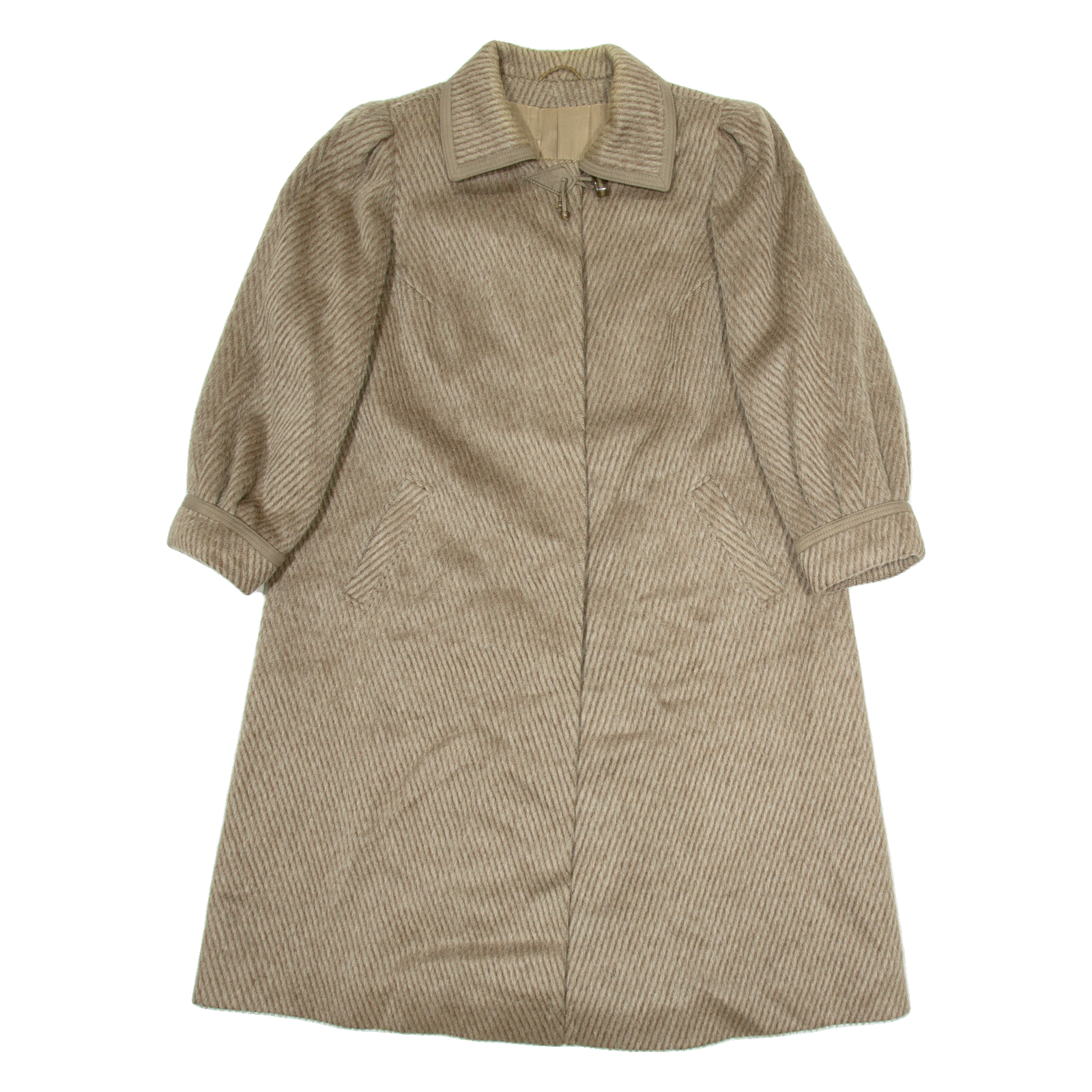 HENSEL & MORTENSEN Mens Trench Jacket Brown Wool XL Refurbished - N/A refurbished available on Cerqular