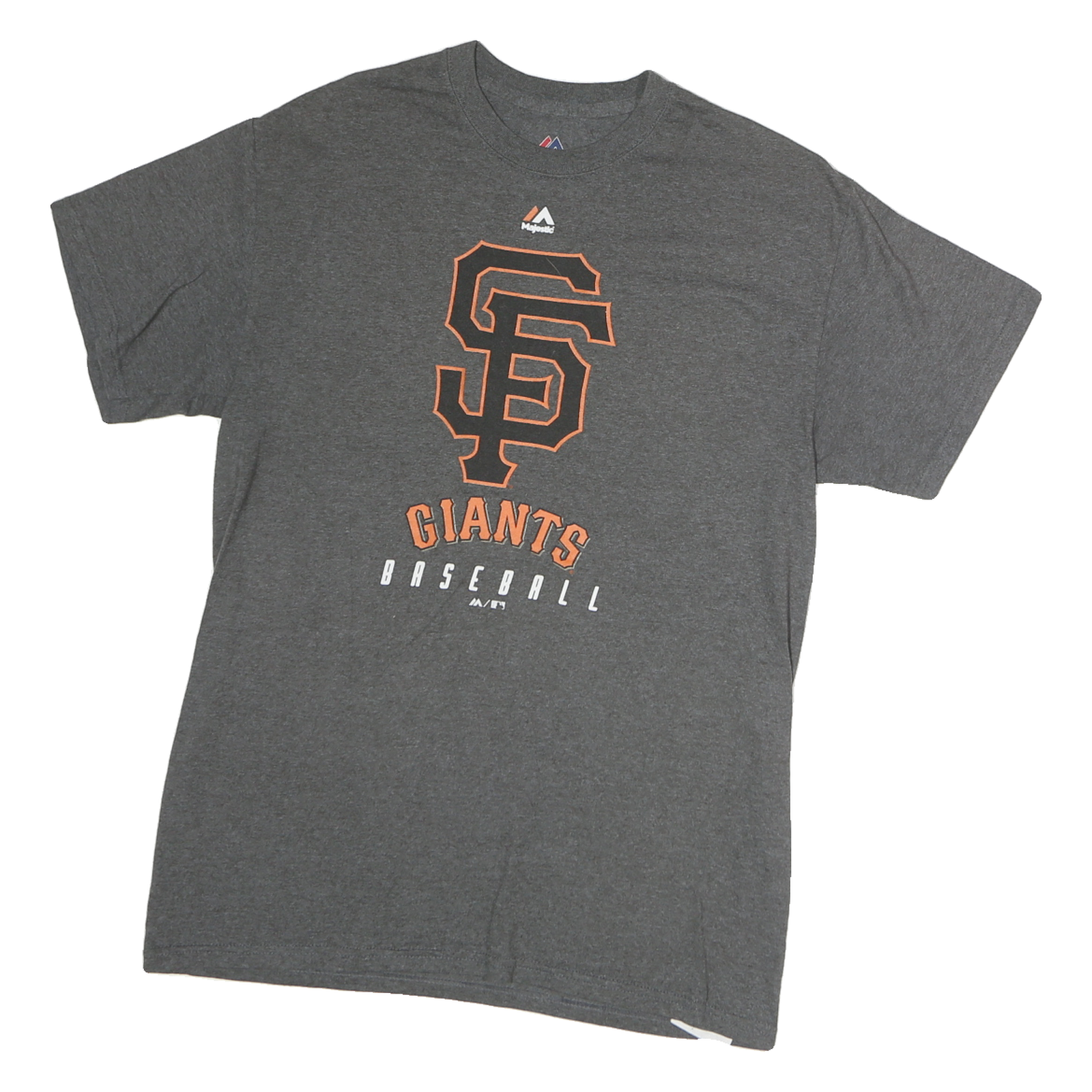 MAJESTIC Mens Grey SF Giants Baseball Graphic T-Shirt M Short Sleeve Crew Neck Refurbished - N/A refurbished available on Cerqular