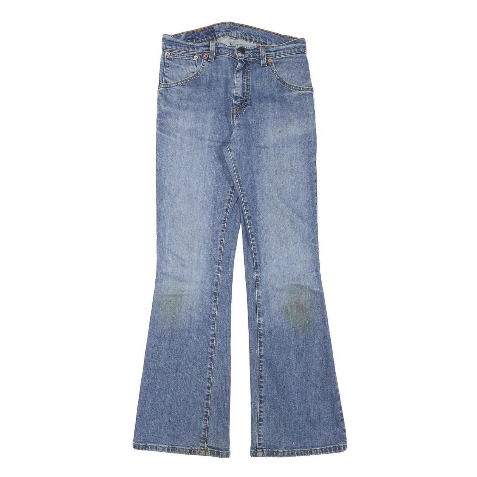 LEVI'S Womens Blue Regular Flared Denim W26 L29 Zip Cotton Blend Jeans Refurbished - N/A refurbished available on Cerqular
