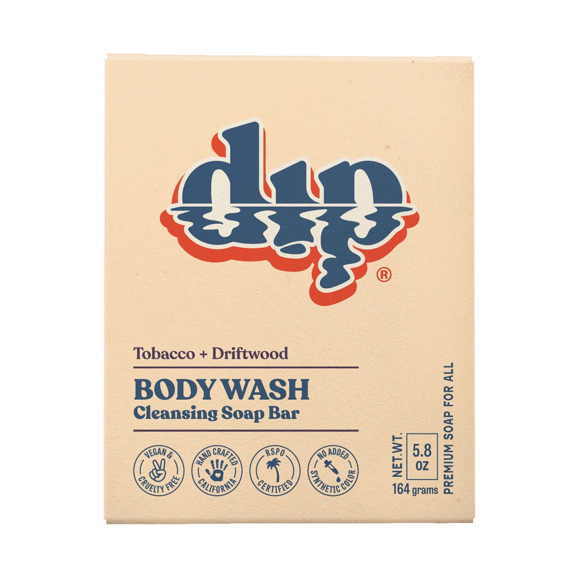 Body Wash Cleansing Soap Bar - Tobacco & Driftwood Refurbished - Dip Sustainable Hair Care refurbished available on Cerqular