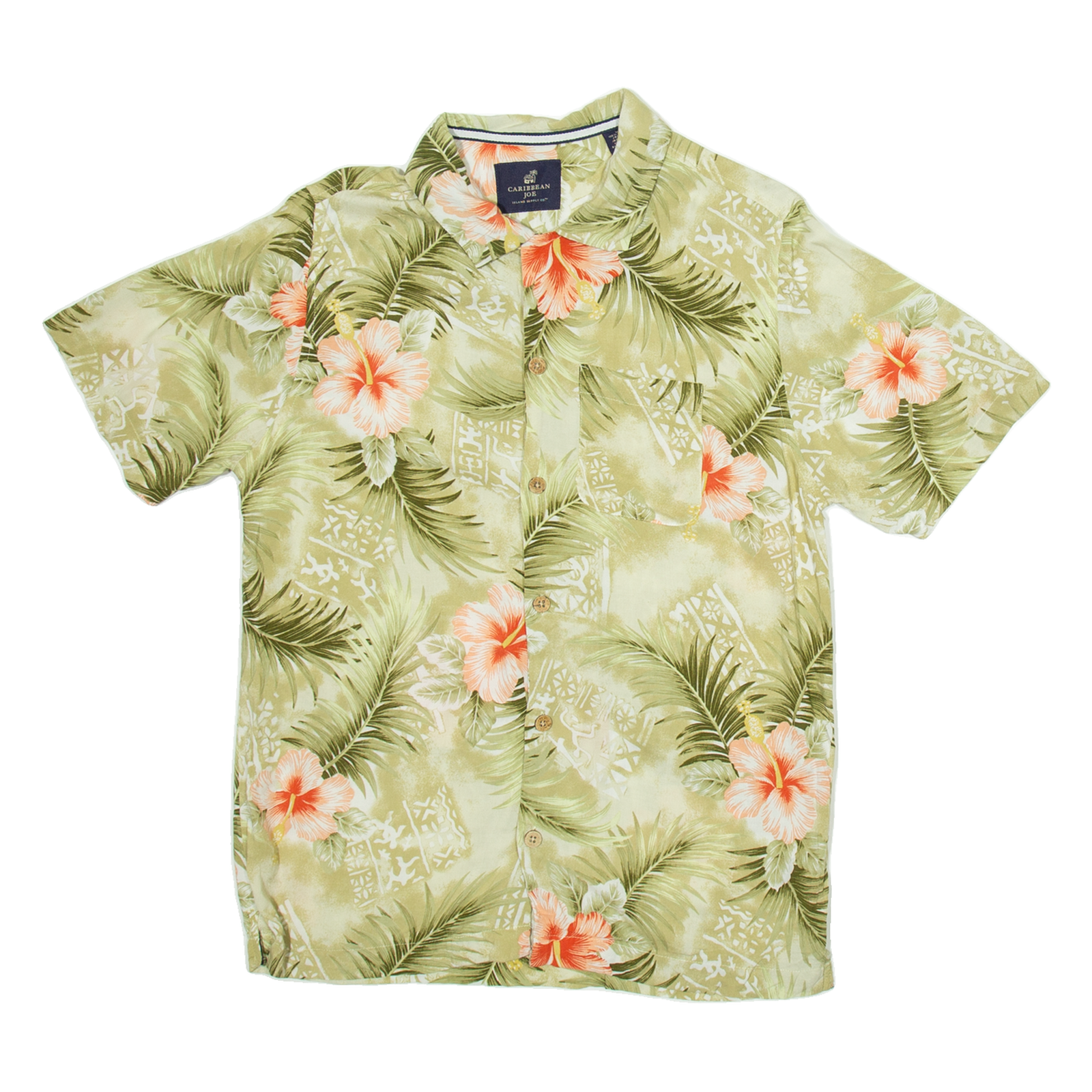 Buy CARIBBEAN JOE Mens Hawaiian Shirt Green Floral M Refurbished - $15.59 CARIBBEAN JOE Mens Hawaiian Shirt Green Floral M Refurbished - N/A refurbished available on Cerqular