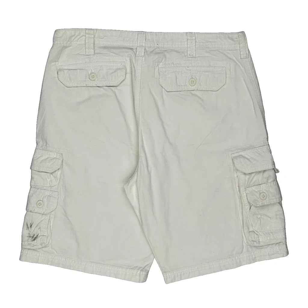 Lee Cargo Cargo Shorts - 36W 9L White Cotton Refurbished - Thrifted (note: this is a term often used to describe second- refurbished available on Cerqular