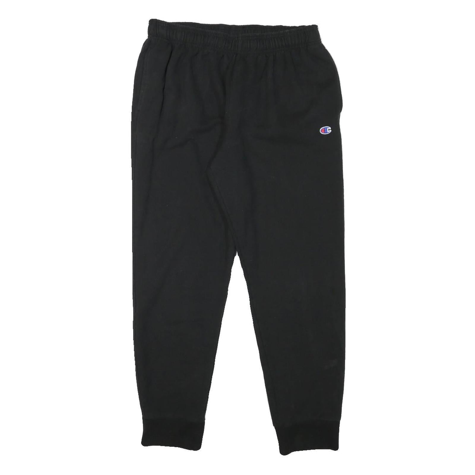 CHAMPION Mens Joggers Black L W28 L27 Slim Tapered Cotton Blend Casual Refurbished - N/A refurbished available on Cerqular