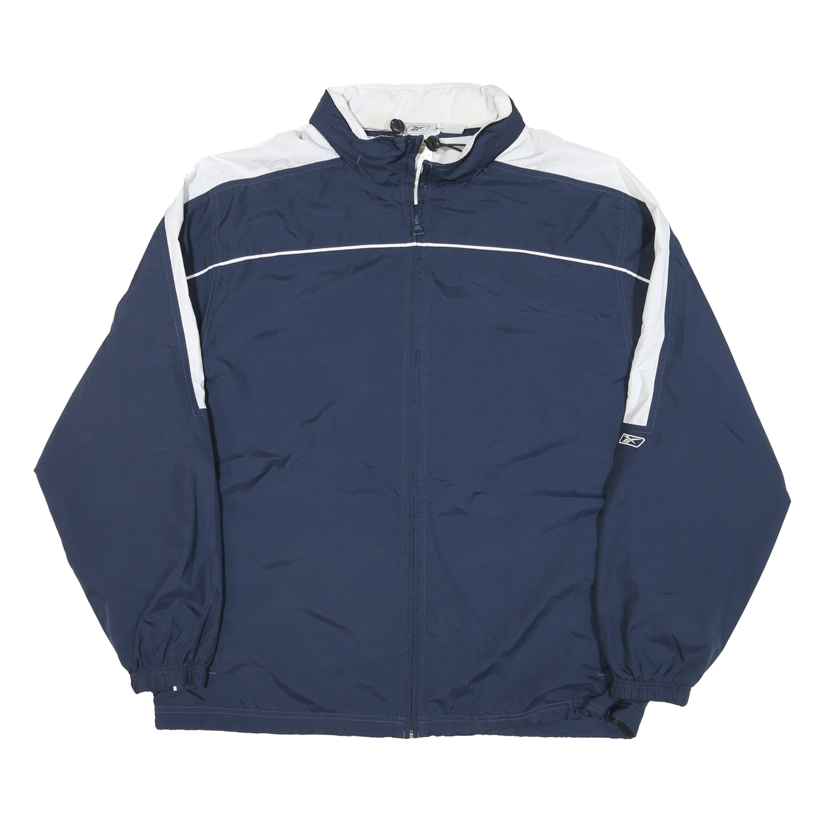 Buy REEBOK Mens Navy & White Track Jacket XL Polyester Blend Zip Activewear Refurbished - $45.49 REEBOK Mens Navy & White Track Jacket XL Polyester Blend Zip Activewear Refurbished - N/A refurbished available on Cerqular