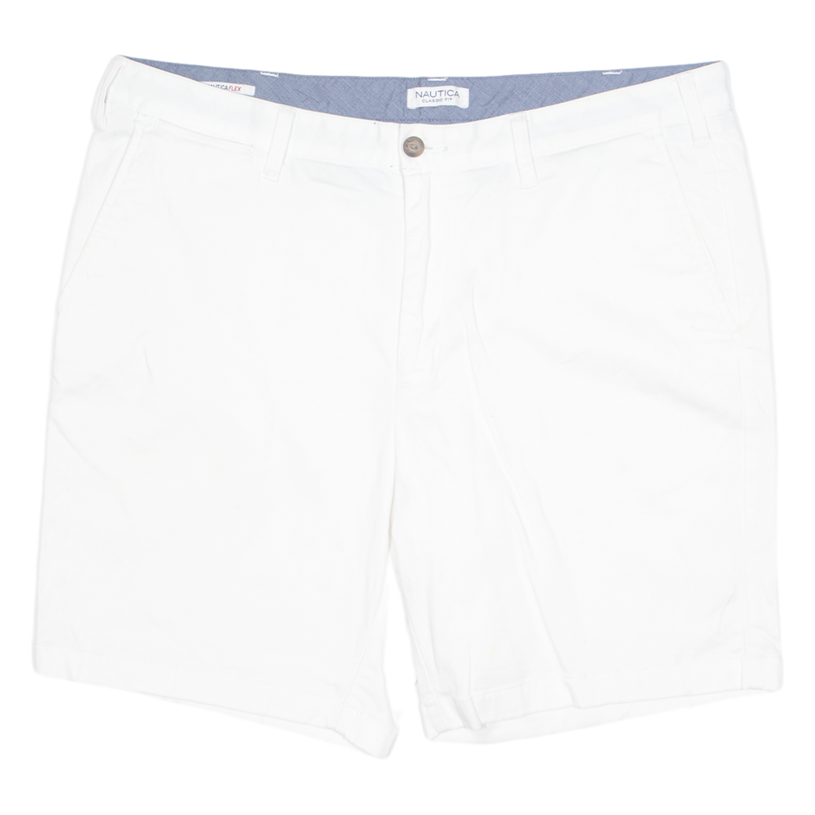 NAUTICA FLEX Mens Chino Shorts White XL W40 Refurbished - N/A refurbished available on Cerqular