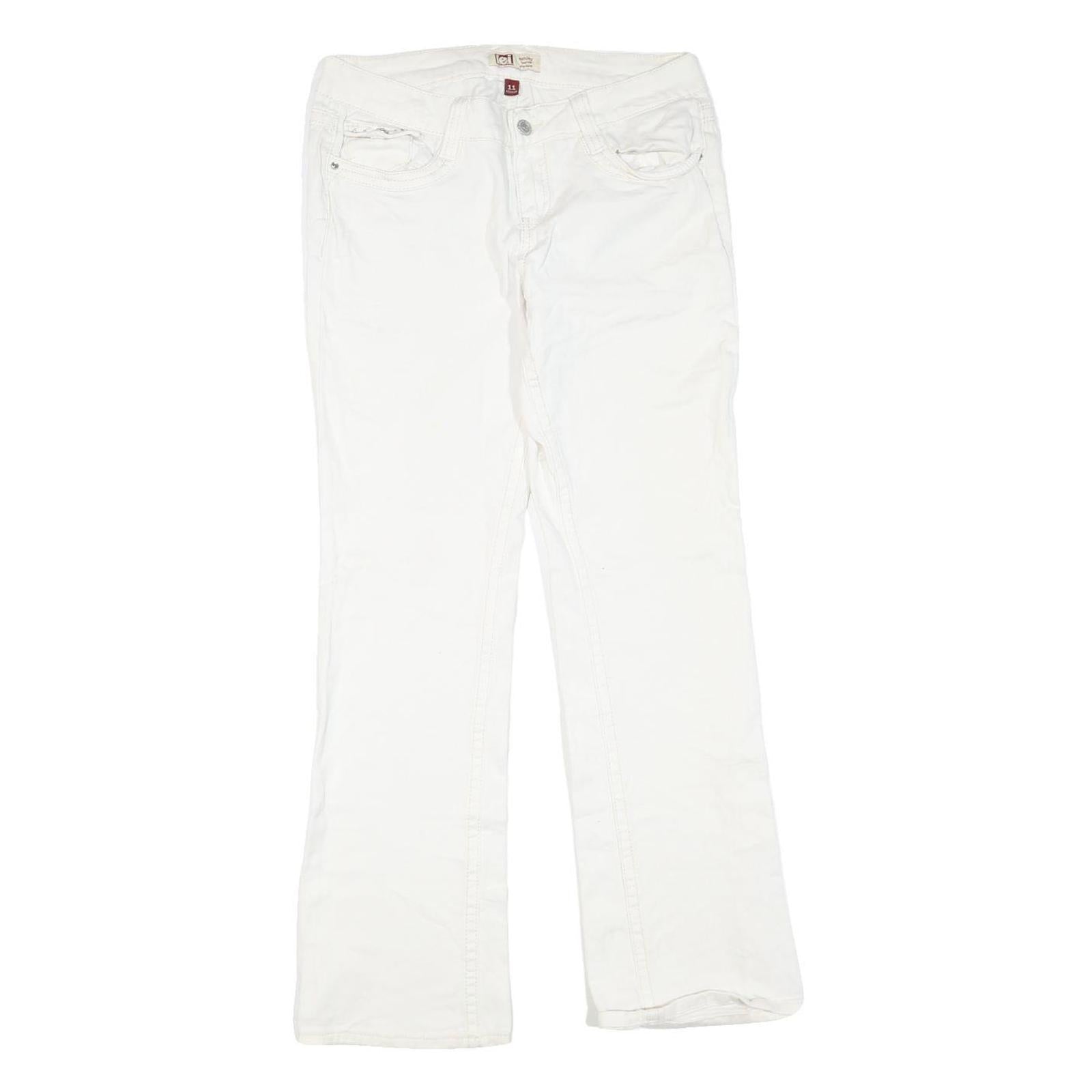 LEI Womens White Regular Bootcut Denim Jeans Cotton Blend Light W32 L30 Refurbished - N/A refurbished available on Cerqular