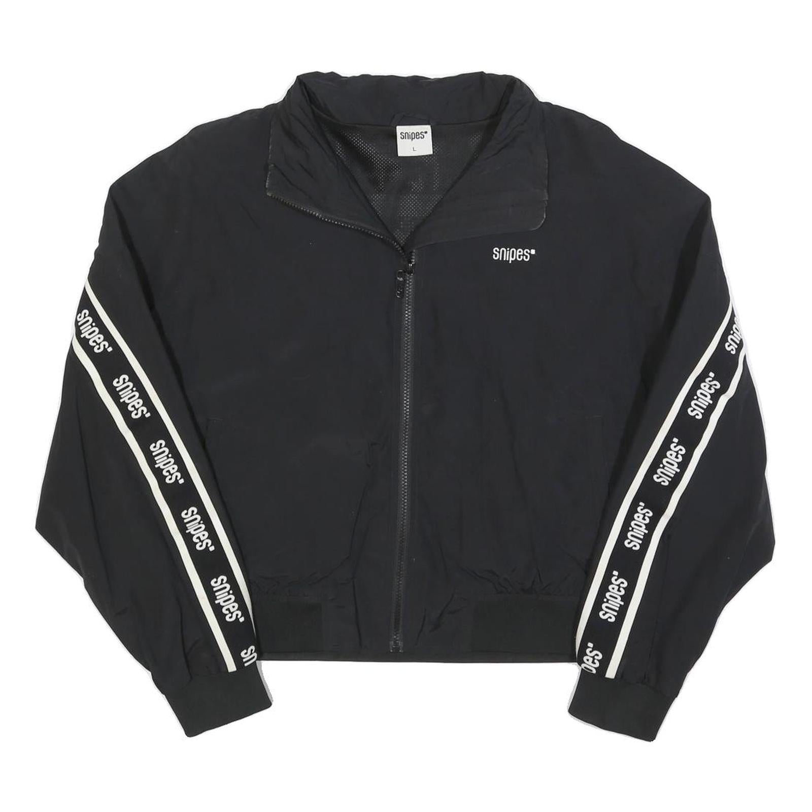 SNIPES Womens Black & White Casual Jacket L Polyester Blend Plain Zip Sports Refurbished - N/A refurbished available on Cerqular