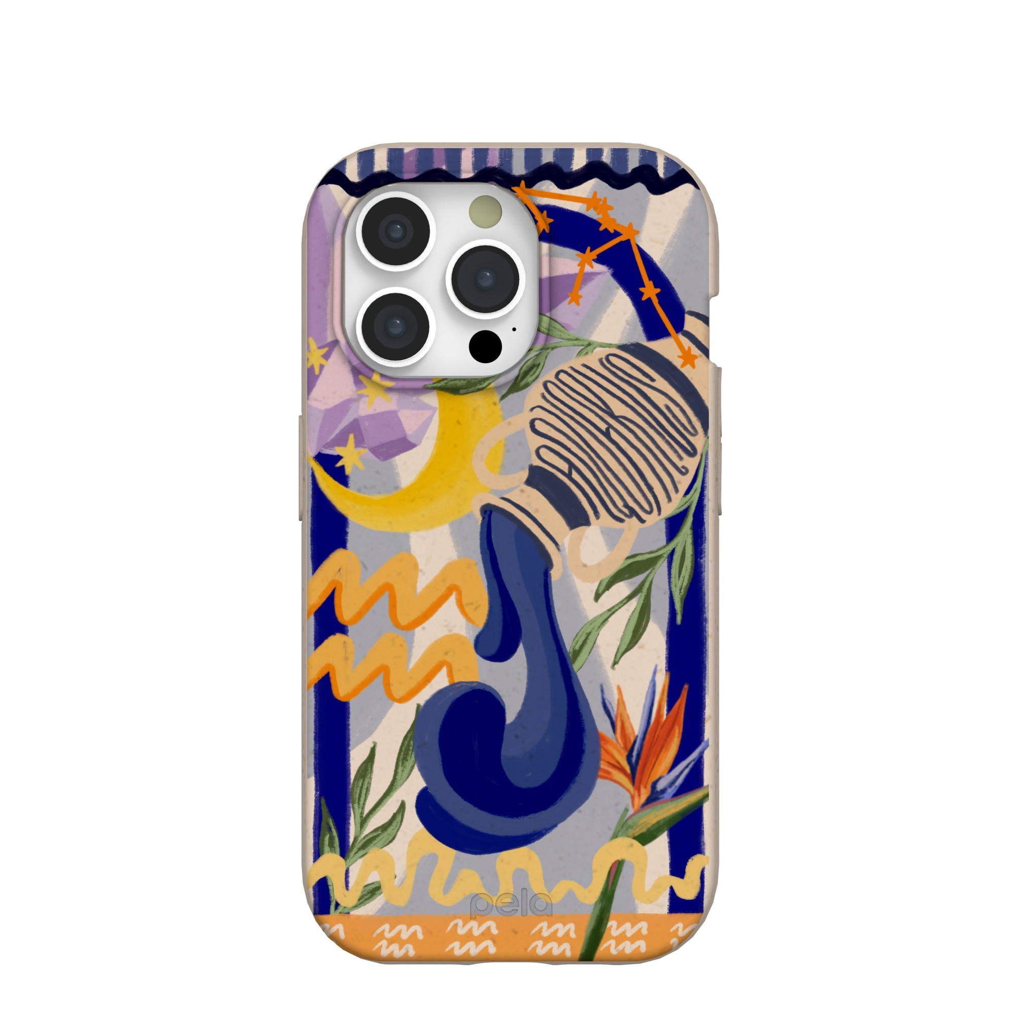 Seashell Aquarius Water iPhone 15 Pro Case Refurbished - Pela Case refurbished available on Cerqular