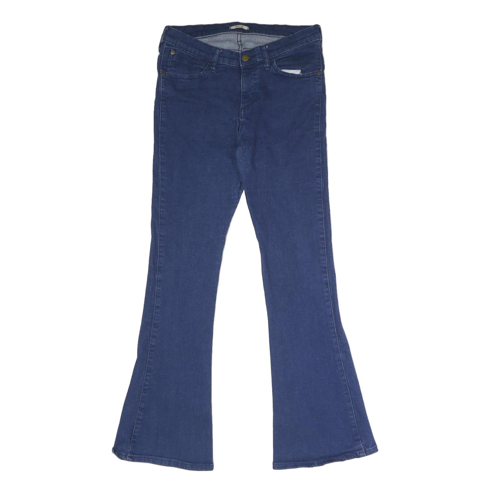 WRANGLER Womens Relaxed Flared Denim Medium W31 L32 Soft Cotton Blend Zip Refurbished - N/A refurbished available on Cerqular