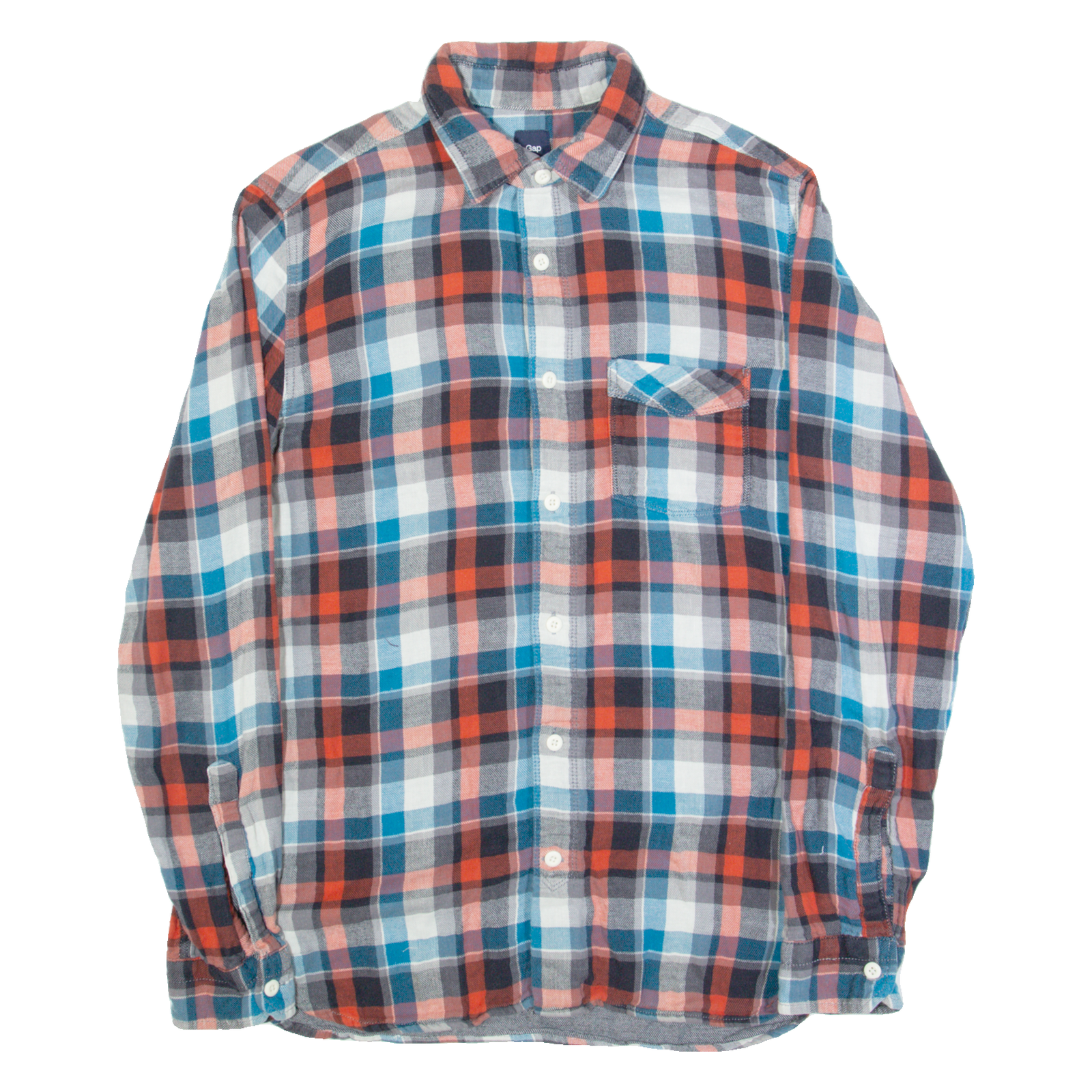 GAP Mens Shirt Red Check Long Sleeve M Refurbished - N/A refurbished available on Cerqular