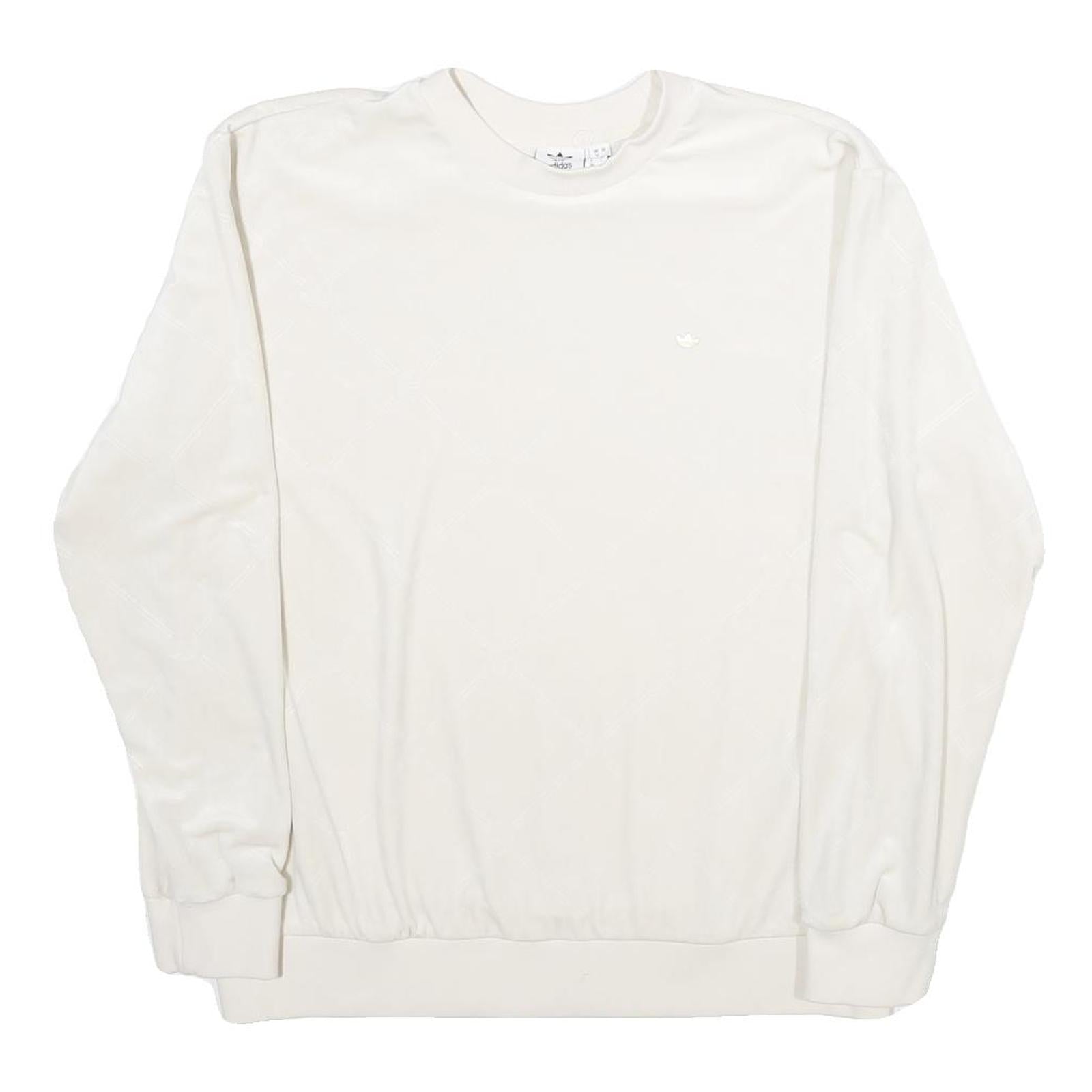 NIKE Womens White Cotton Blend Crew Neck UK 12 Sweatshirt Pullover Refurbished - N/A refurbished available on Cerqular