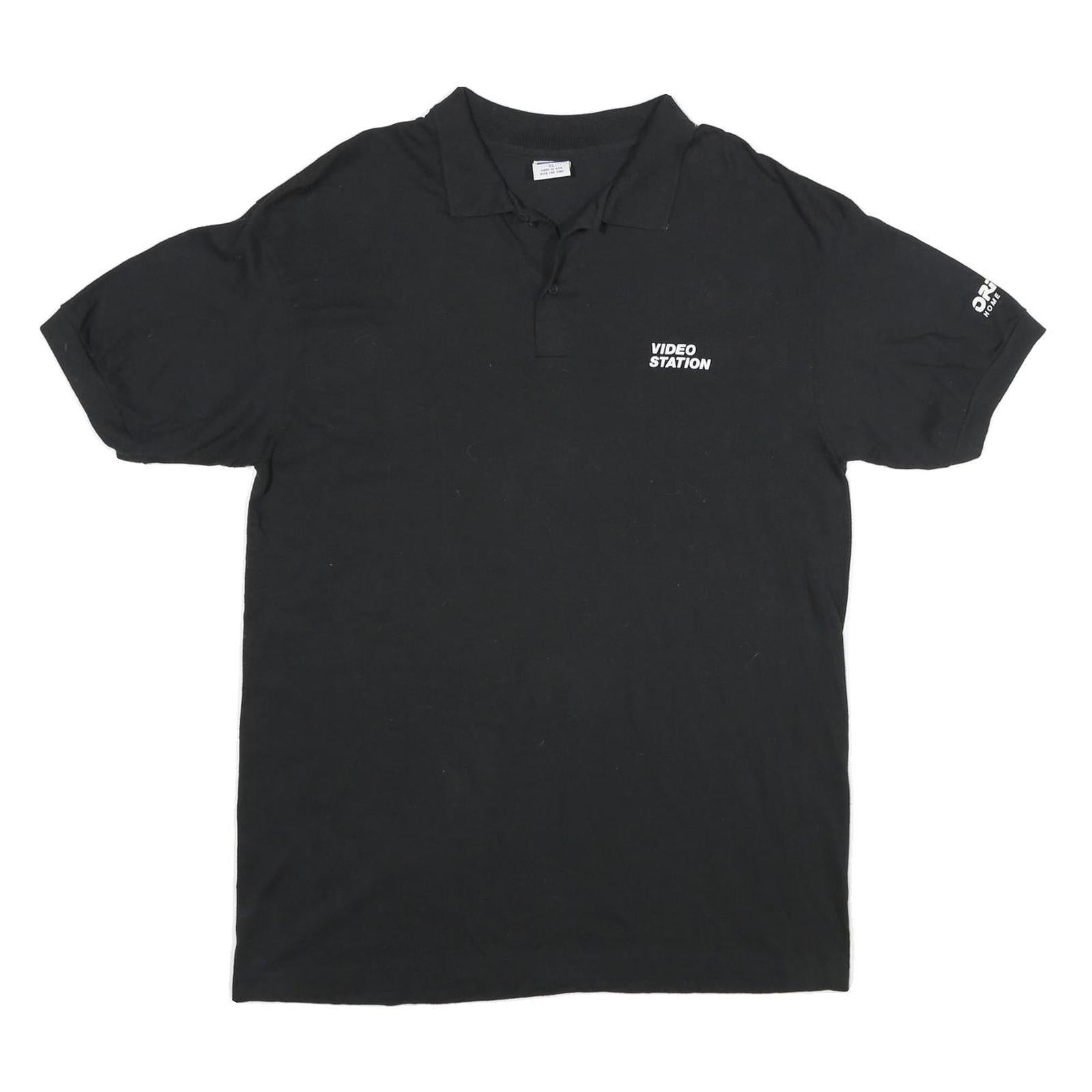 ANVIL Mens Black Video Station Short Sleeve Plain XL Polo Shirt Corporate Refurbished - N/A refurbished available on Cerqular