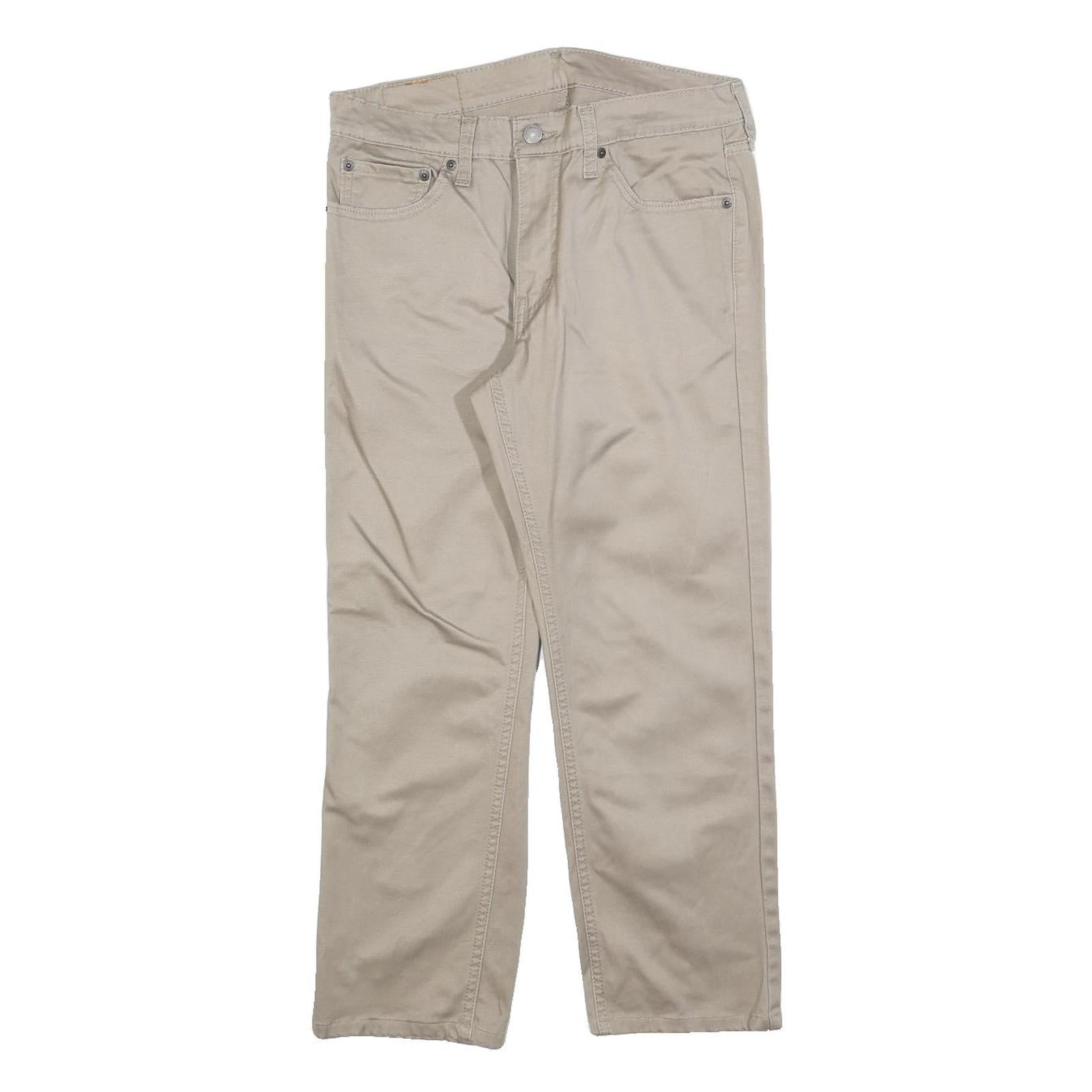 LEVI'S Mens Cotton Blend Beige Relaxed Straight Trousers W30 L26 Casual Pockets Refurbished - N/A refurbished available on Cerqular