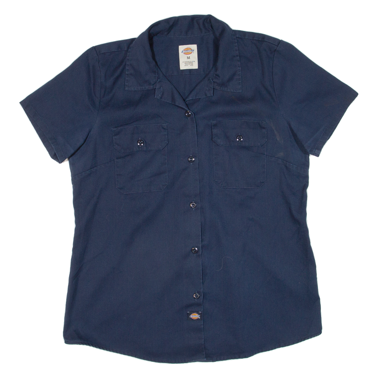DICKIES Womens Worker Shirt Blue M Refurbished - N/A refurbished available on Cerqular