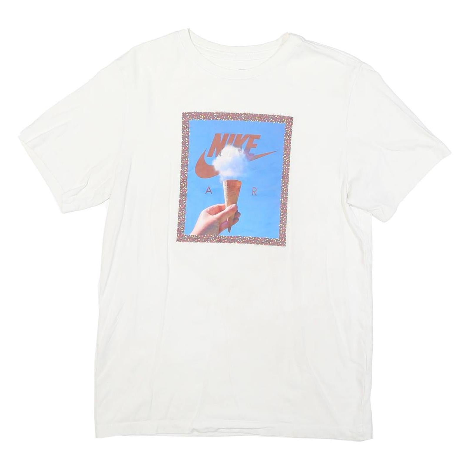 Buy NIKE Mens White Graphic T-Shirt S Short Sleeve Crew Neck Cotton Blend Casual Refurbished - $32.49 NIKE Mens White Graphic T-Shirt S Short Sleeve Crew Neck Cotton Blend Casual Refurbished - N/A refurbished available on Cerqular