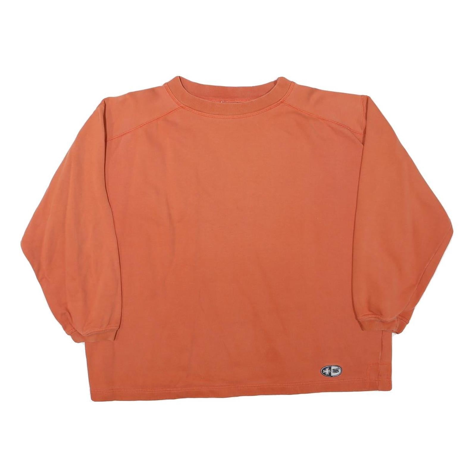 PLUS MINUS Mens Orange Crew Neck S Cotton Blend Casual Sweatshirt Refurbished - N/A refurbished available on Cerqular
