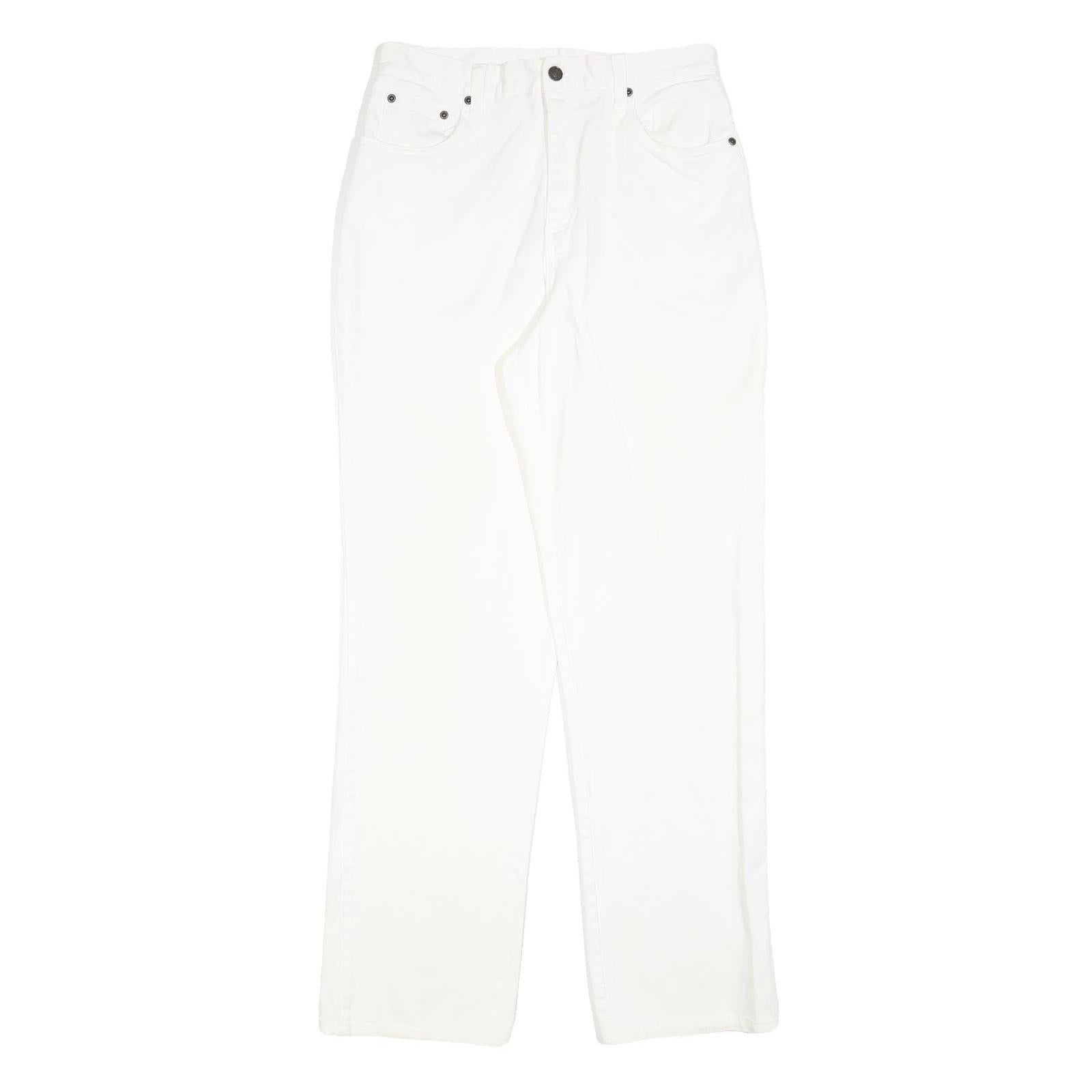 Womens White Regular Fit Straight Leg Denim Cotton Blend Jeans W30 L32 Classic Refurbished - N/A refurbished available on Cerqular