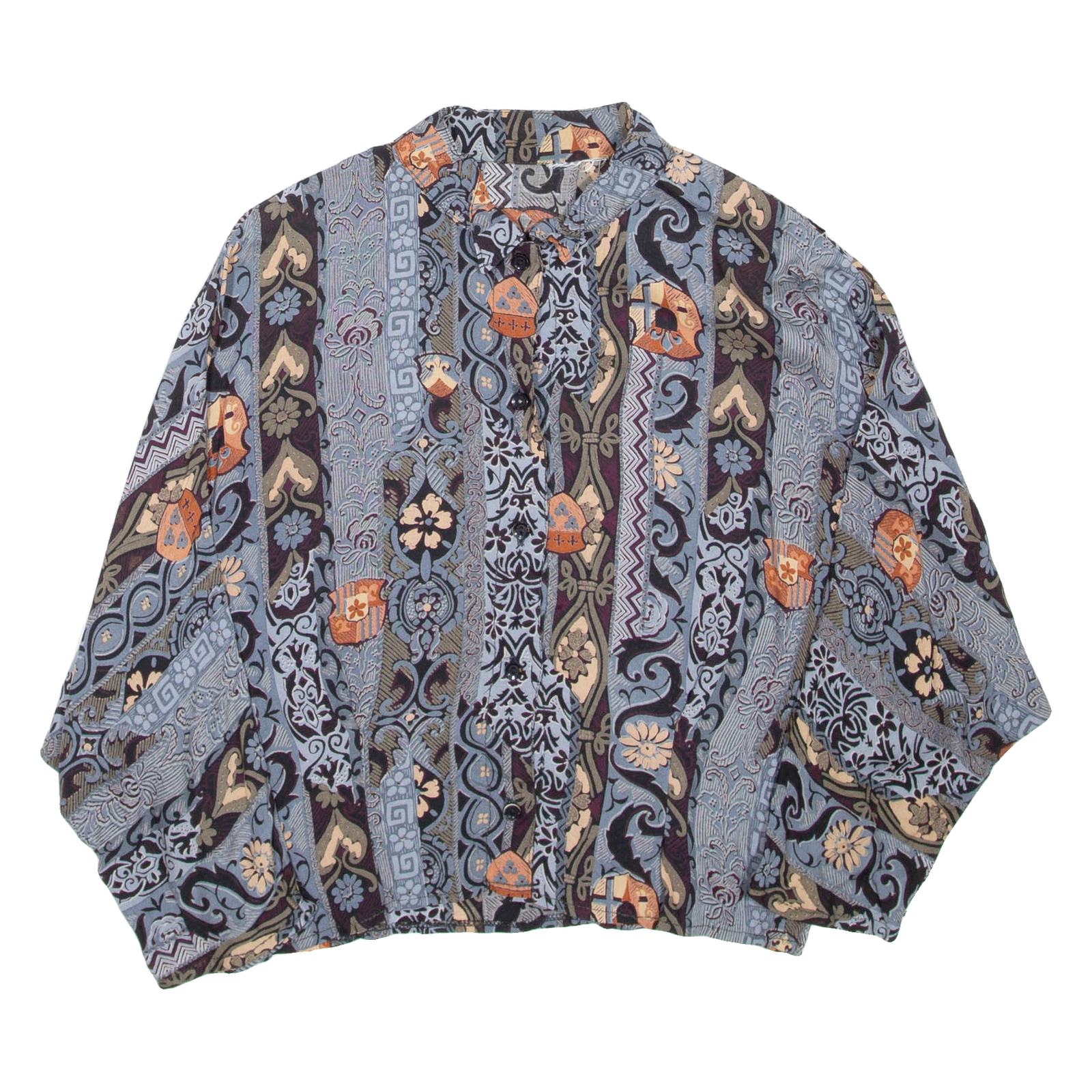 Buy Womens Cropped Blouse Blue Long Sleeve Floral M Refurbished - $16.89 Womens Cropped Blouse Blue Long Sleeve Floral M Refurbished - N/A refurbished available on Cerqular