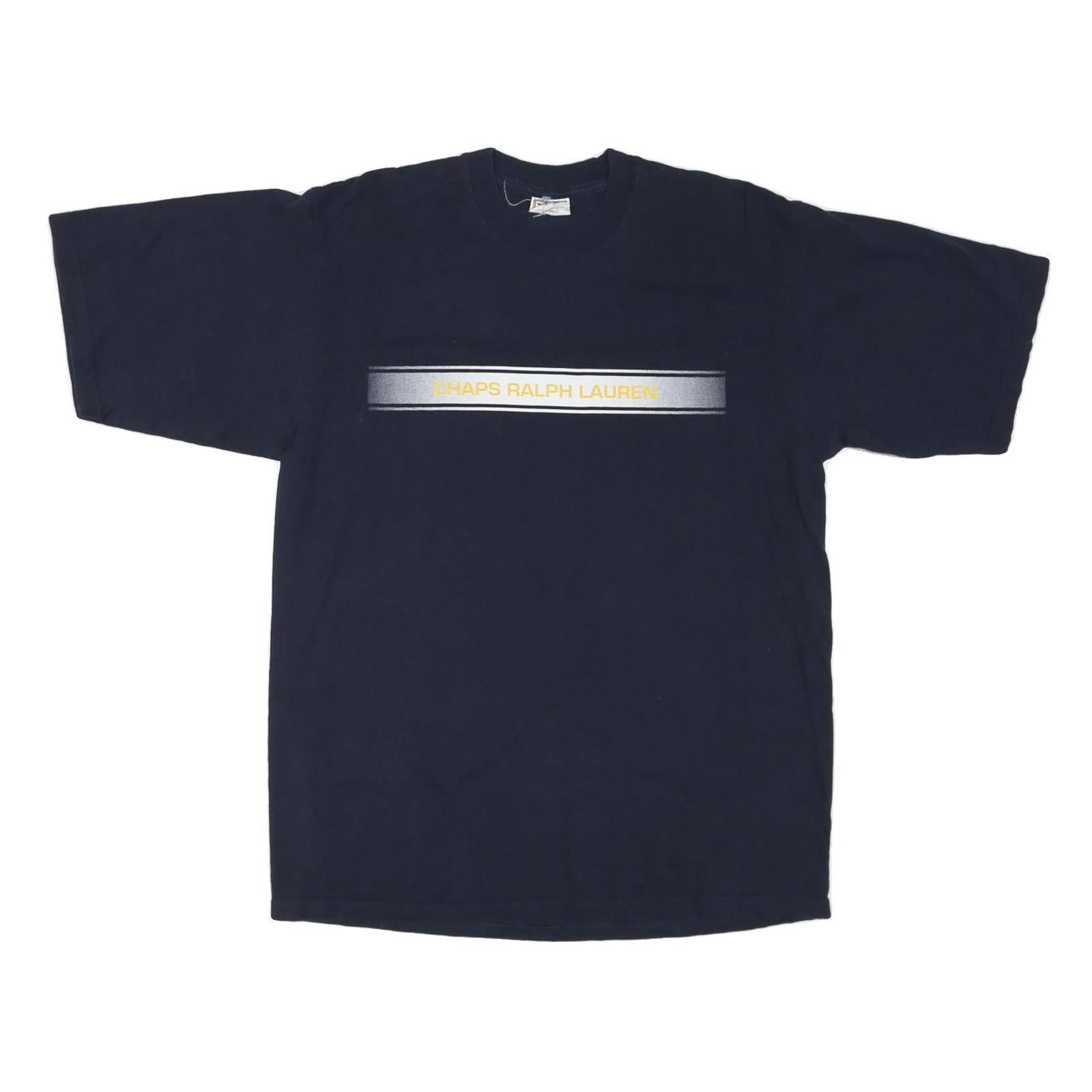 CHAPS RALPH LAUREN Mens Navy Blue Graphic T-Shirt M Short Sleeve Crew Neck Refurbished - N/A refurbished available on Cerqular