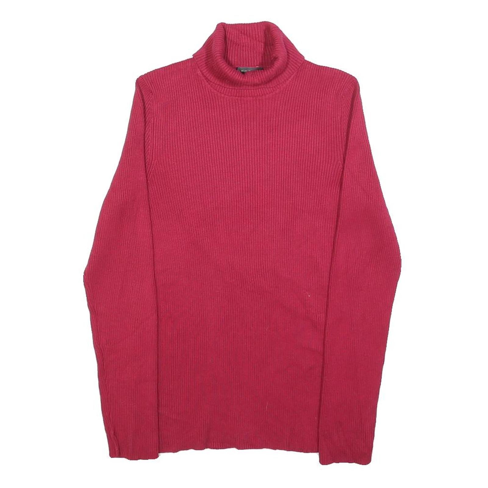 SPENSE Womens Red Plain Jumper Roll Neck Basic Knit M Stylish Lightweight Refurbished - N/A refurbished available on Cerqular