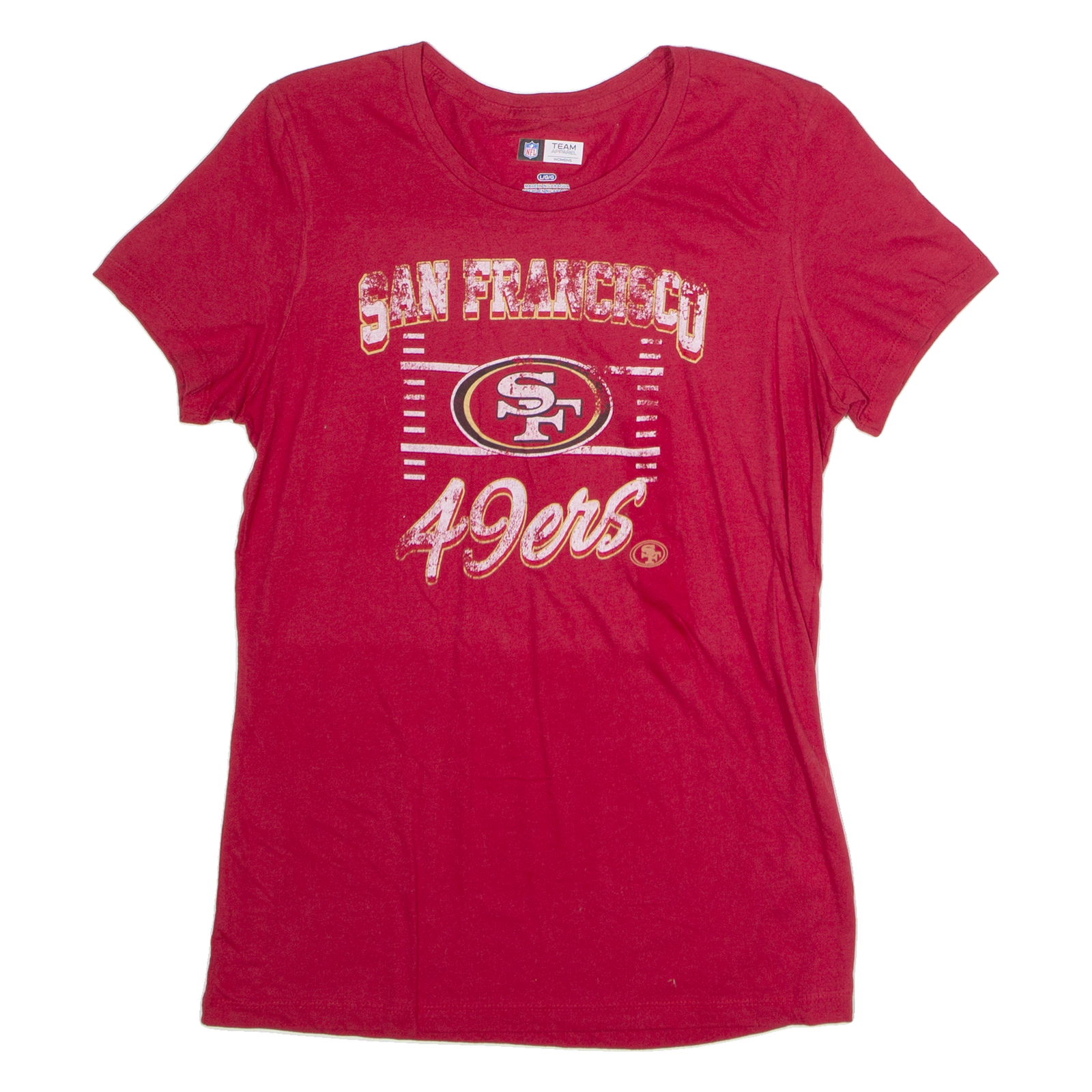 NFL San Francisco 49ers Womens T-Shirt Red USA Crew Neck L Refurbished - N/A refurbished available on Cerqular